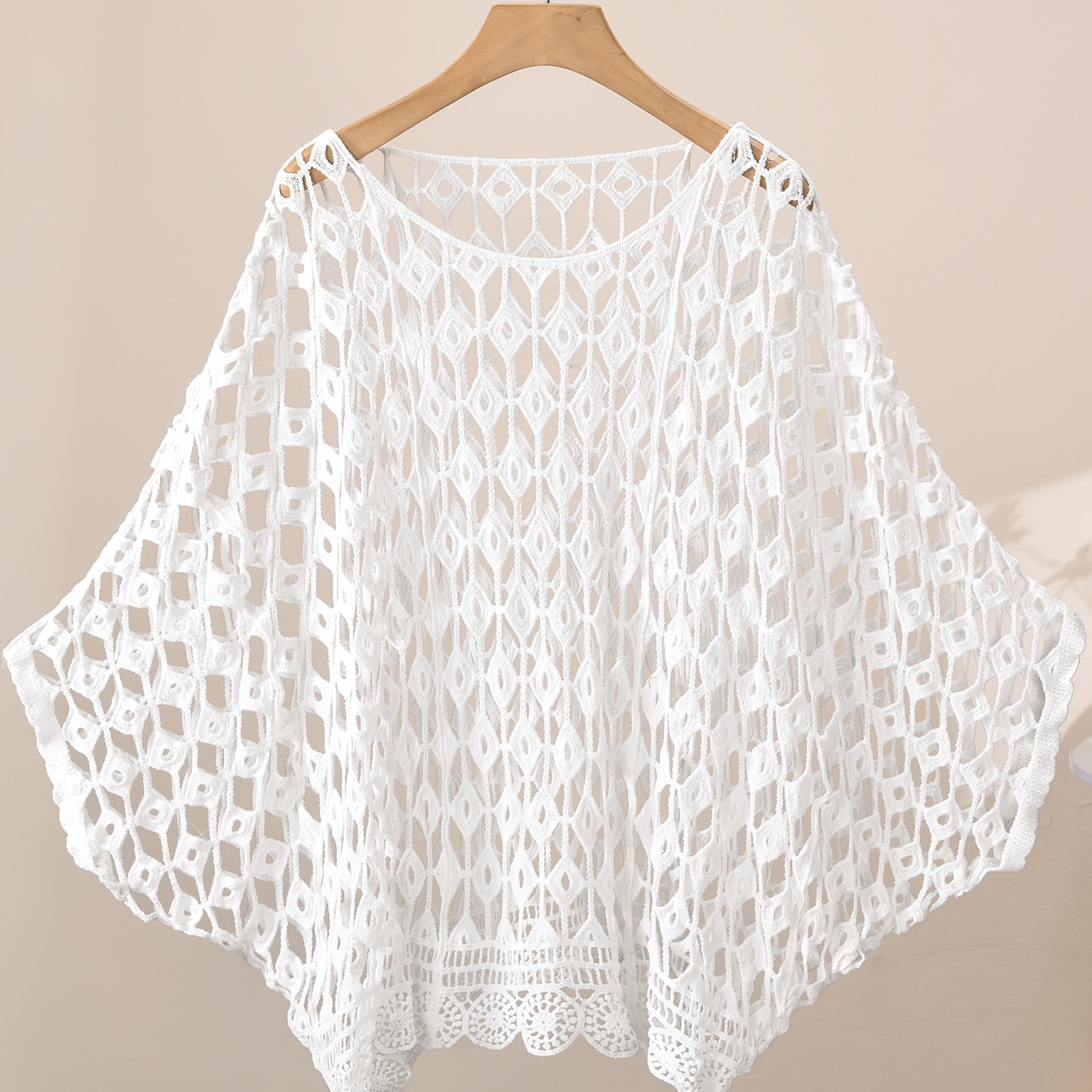 E-shop Damen Frühlings- Sommer-Strand Bohemian-Stil Freizeit Hohlrundhals Pullover