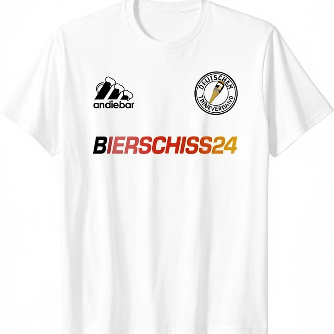 Bierschiss 24 Y2k Beer T-shirt - Soft Jersey Suitable For - Casual Wear, Machine Washable Solid Black Shirt With Malle Germany & Bierschiss 24, Beer-themed Apparel For Everyday Outfits