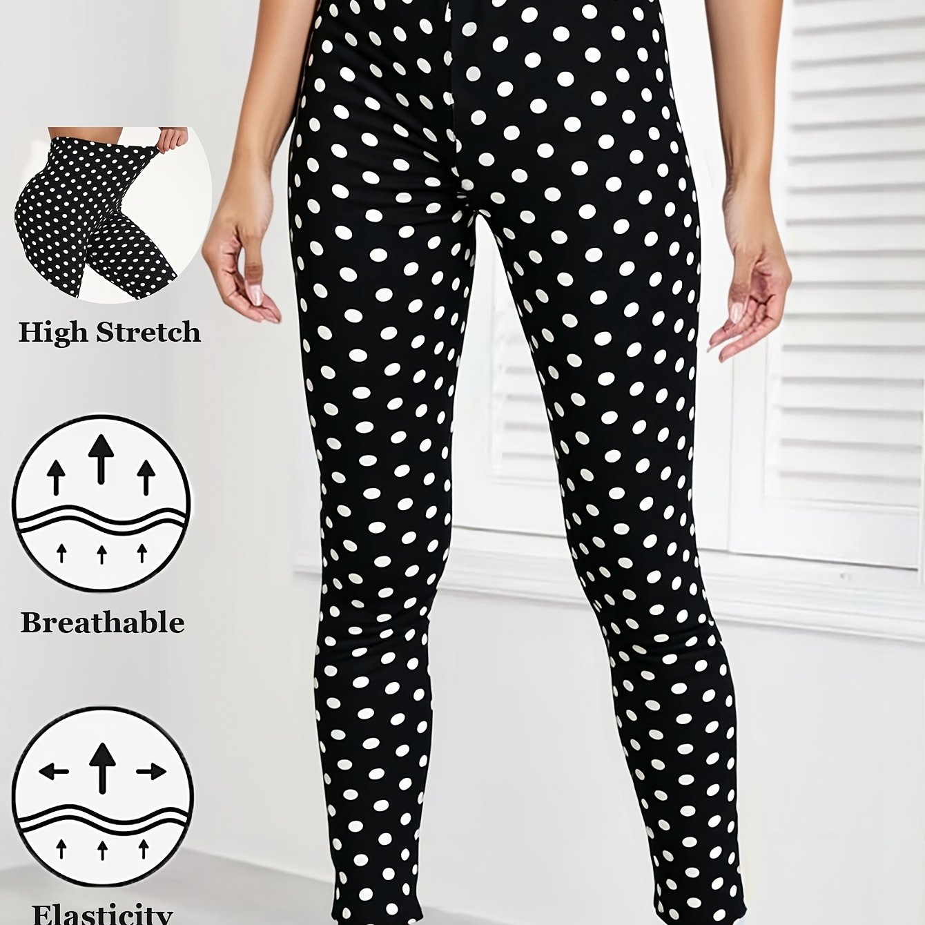Image of New Small Dot Minimalist Fashion Women's Leggings