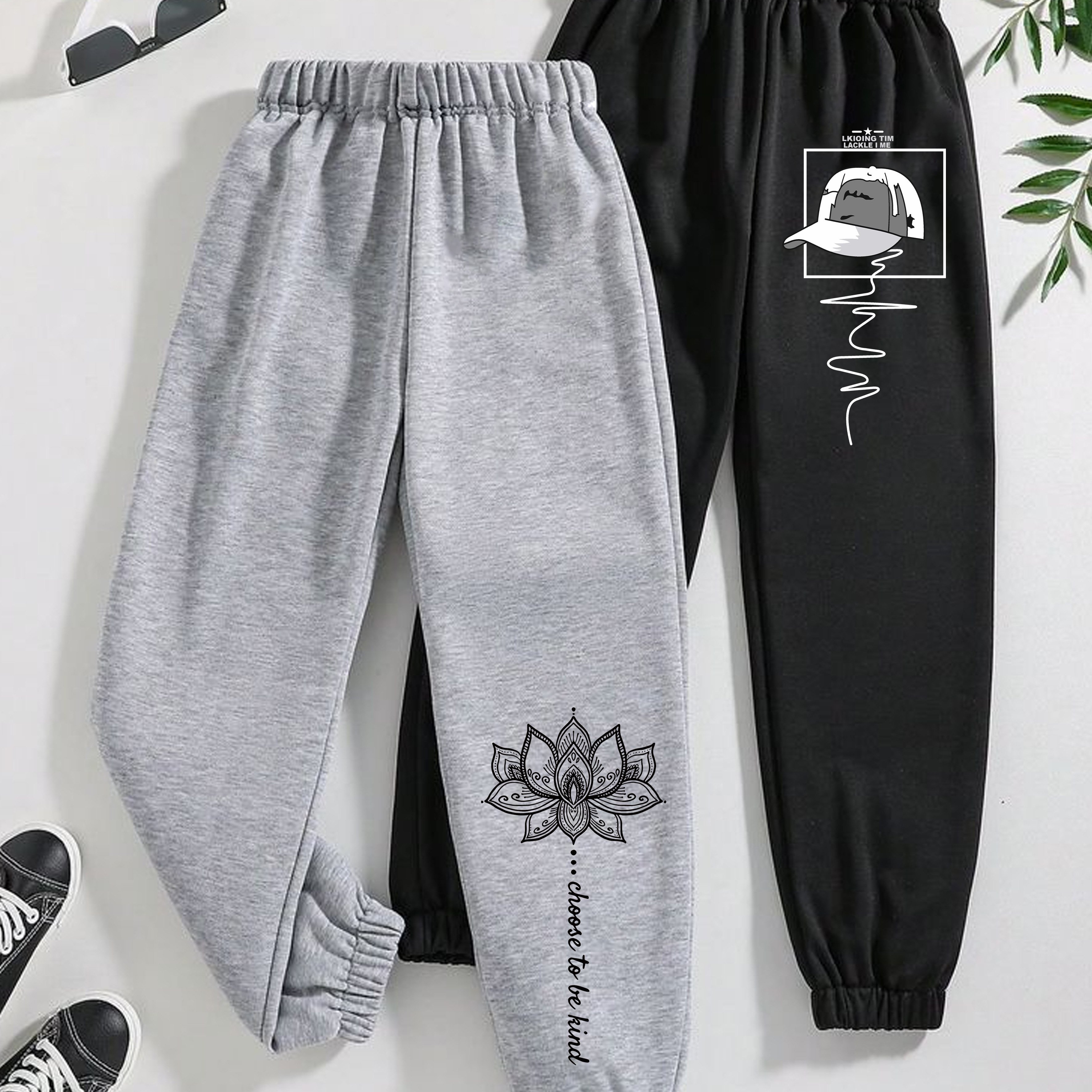 TEMU 2pcs Pantalons Décontractés, Pantalons Tendance : Combinaison Parfaite de Confort et de Style, Pantalons de Jogging d'Extérieur Élastiques,