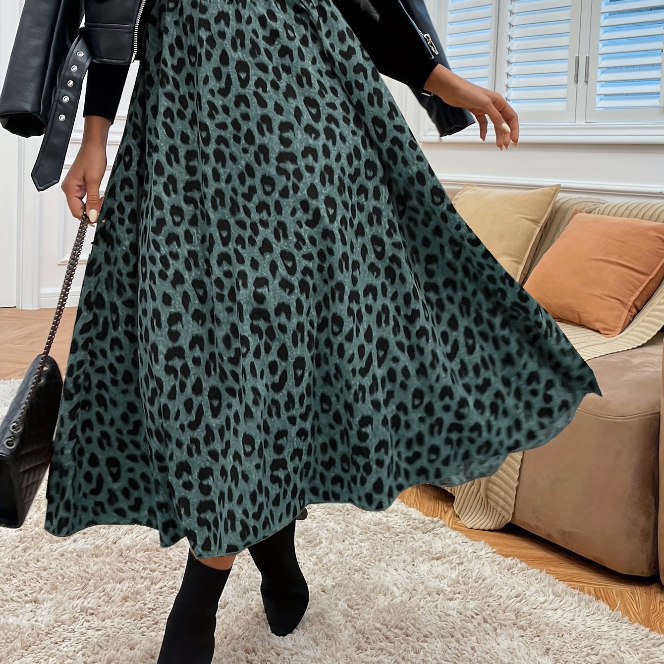 Elegant Casual Easy Printed Women's Skirt