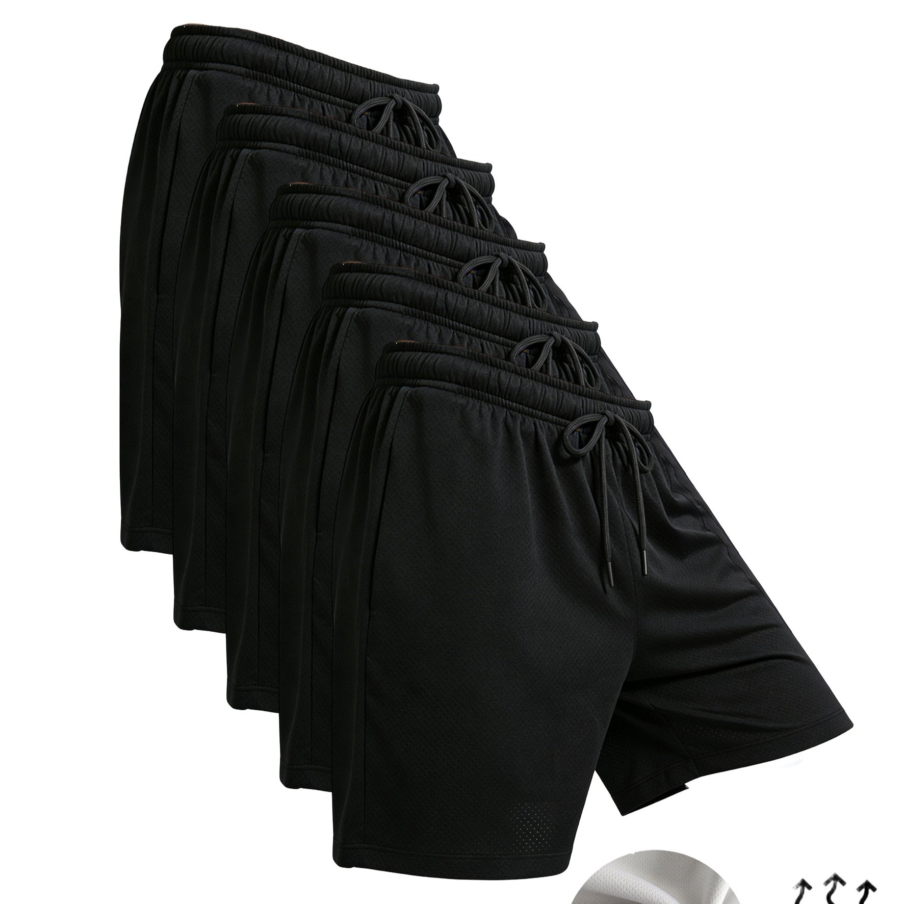 TEMU 5pcs Set Of Cost-effective Shorts With A Easy And Stylish Appearance, Comfortable, Skin-friendly, Breathable, Sweat-absorbent, Classic And