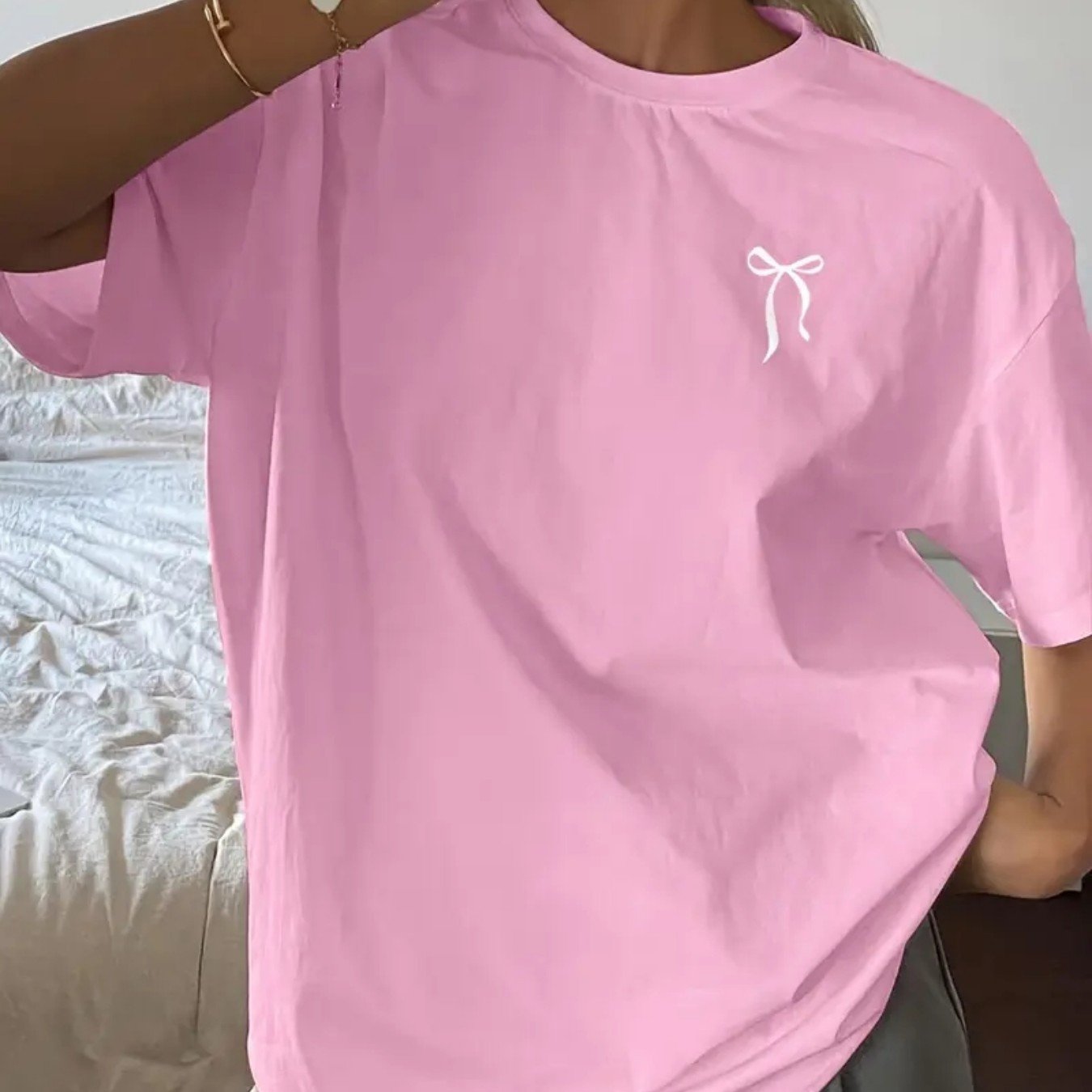 TEMU Ribbon Versatile T-shirt