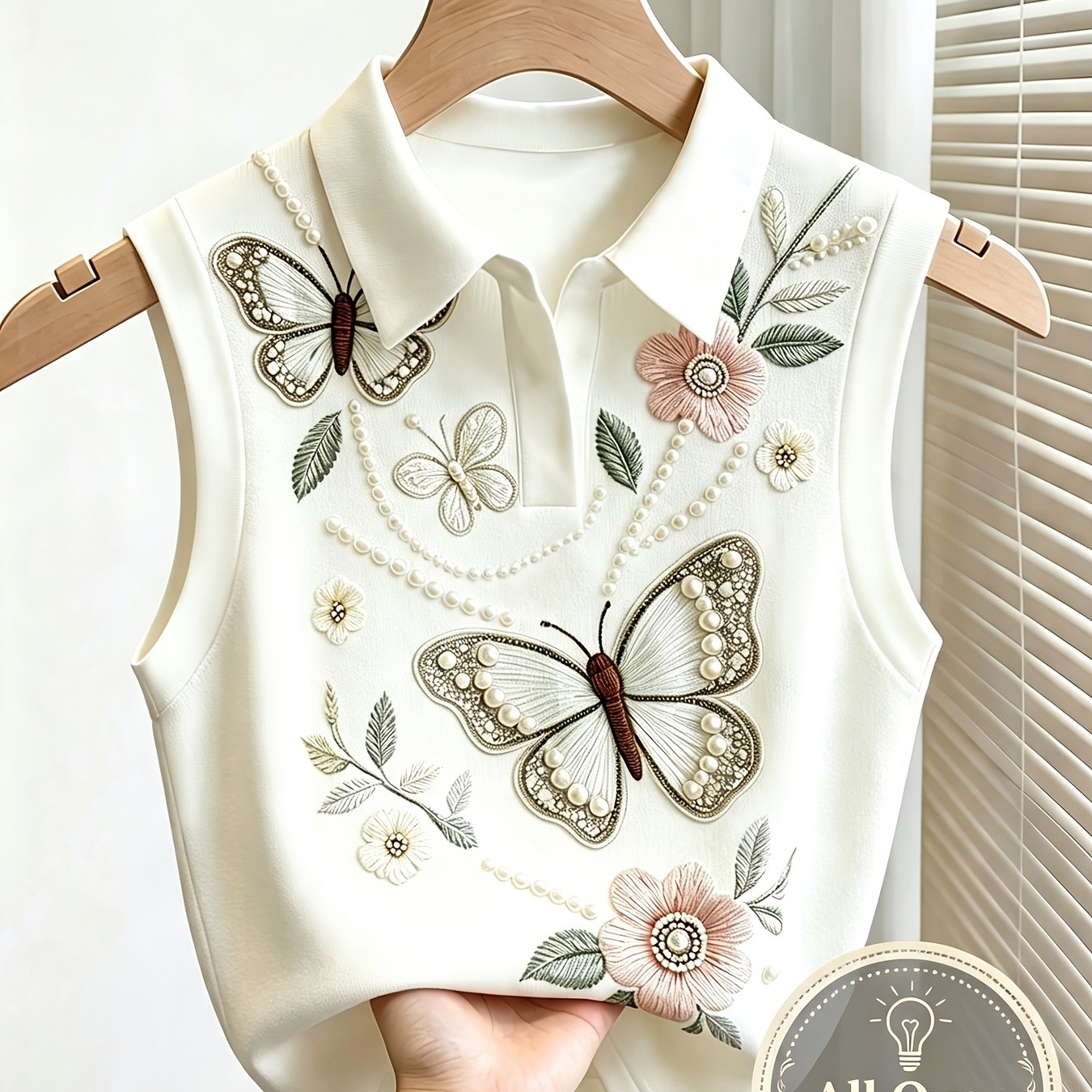 TEMU Elegant And Stylish /summer Women's Collar Floral Print Waist-cinching Slim-fit Design Statement Short Casual Versatile Sleeveless Tank Top