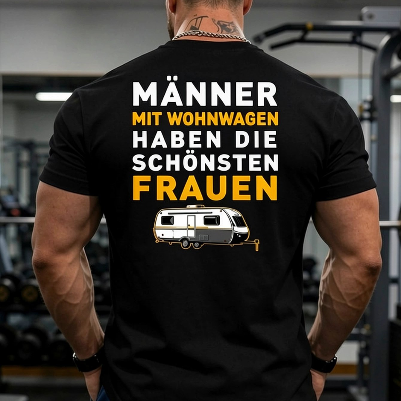Men With Have The Women Camping T-shirt, Black