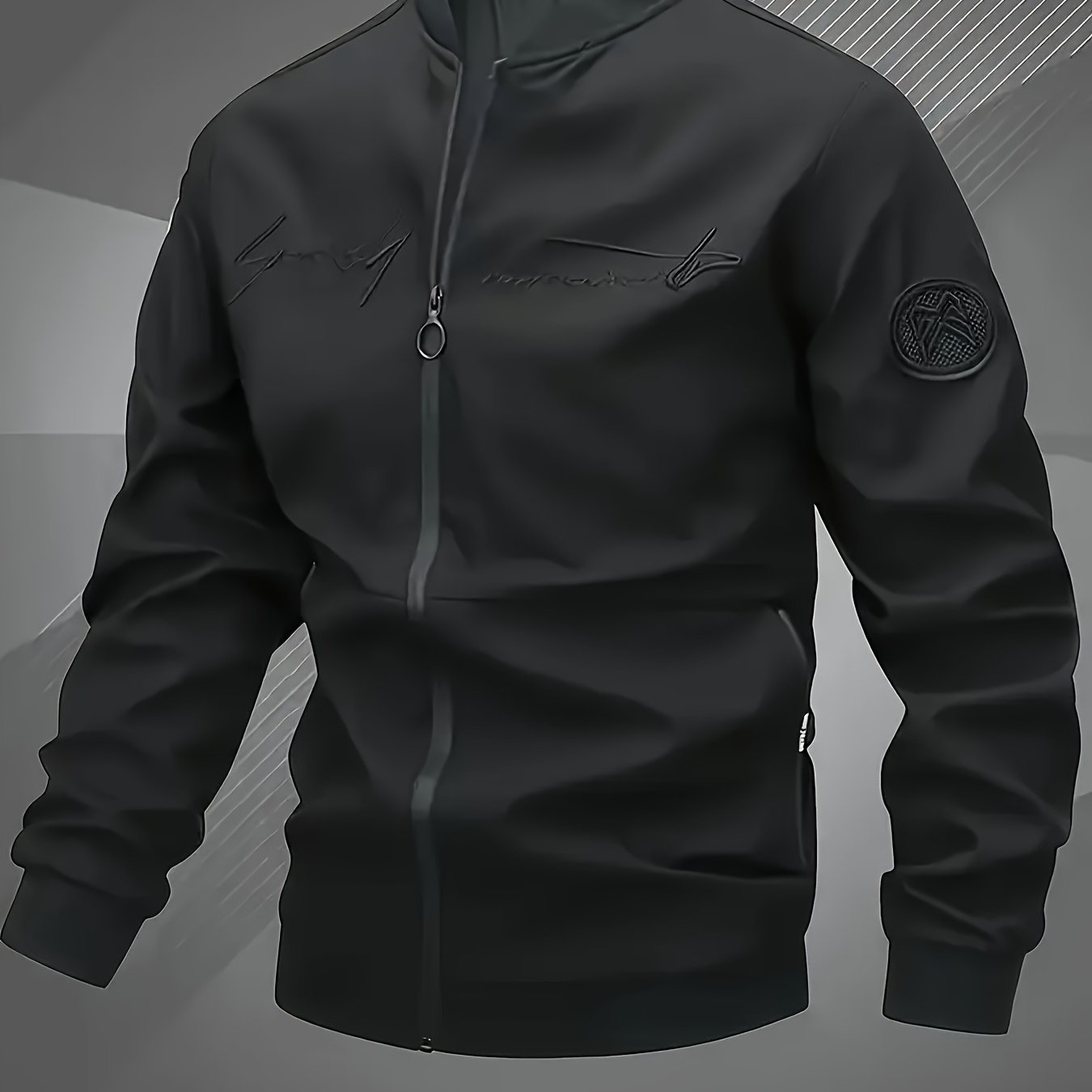 TEMU Letter Embroidery Casual Pilot Jacket, Fashionable And Versatile Quick Drying Jacket, For Teenager