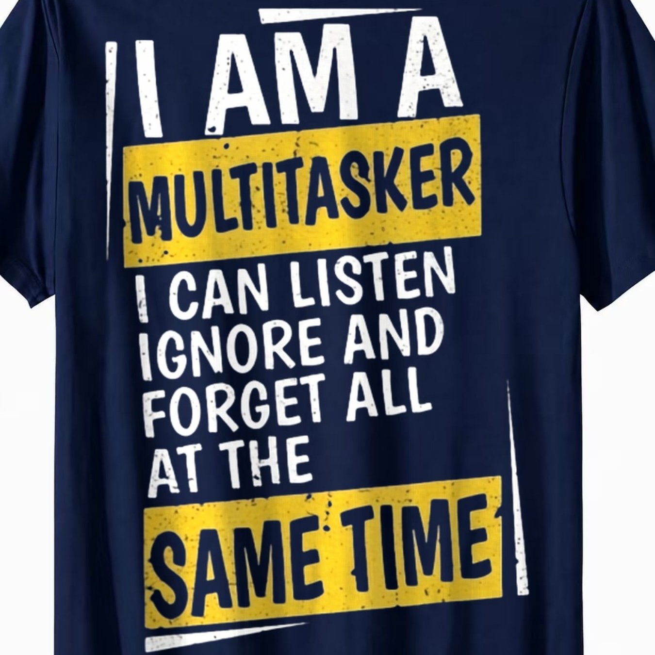 Funny Graphic Men's T-shirt Funny Slogan Tshirt For Men Unisex Sm Heavyweight Tee With Yellow Text Print Round Neck Short Sleeve Shirt Casual Humor Gift (s Sxxxl)retro Casual Crew Neck