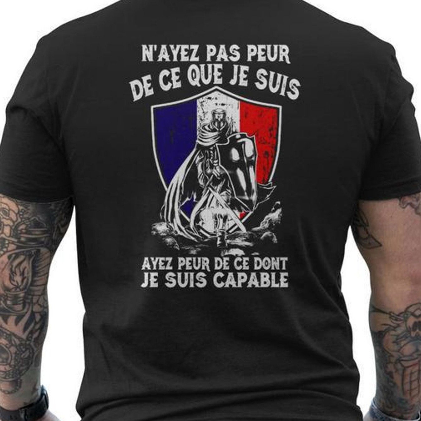 TEMU T-Shirt Homme Révolution Française avec Slogan " de que " - Noir avec de la Révolution Française - Tee-shirt Décontracté en Coton Respirant pour