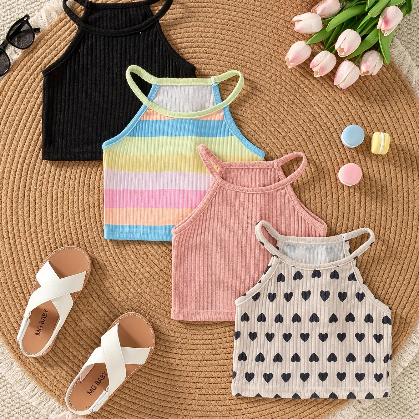 Summer ' Sweet Halter Short Vest 4pcs Set