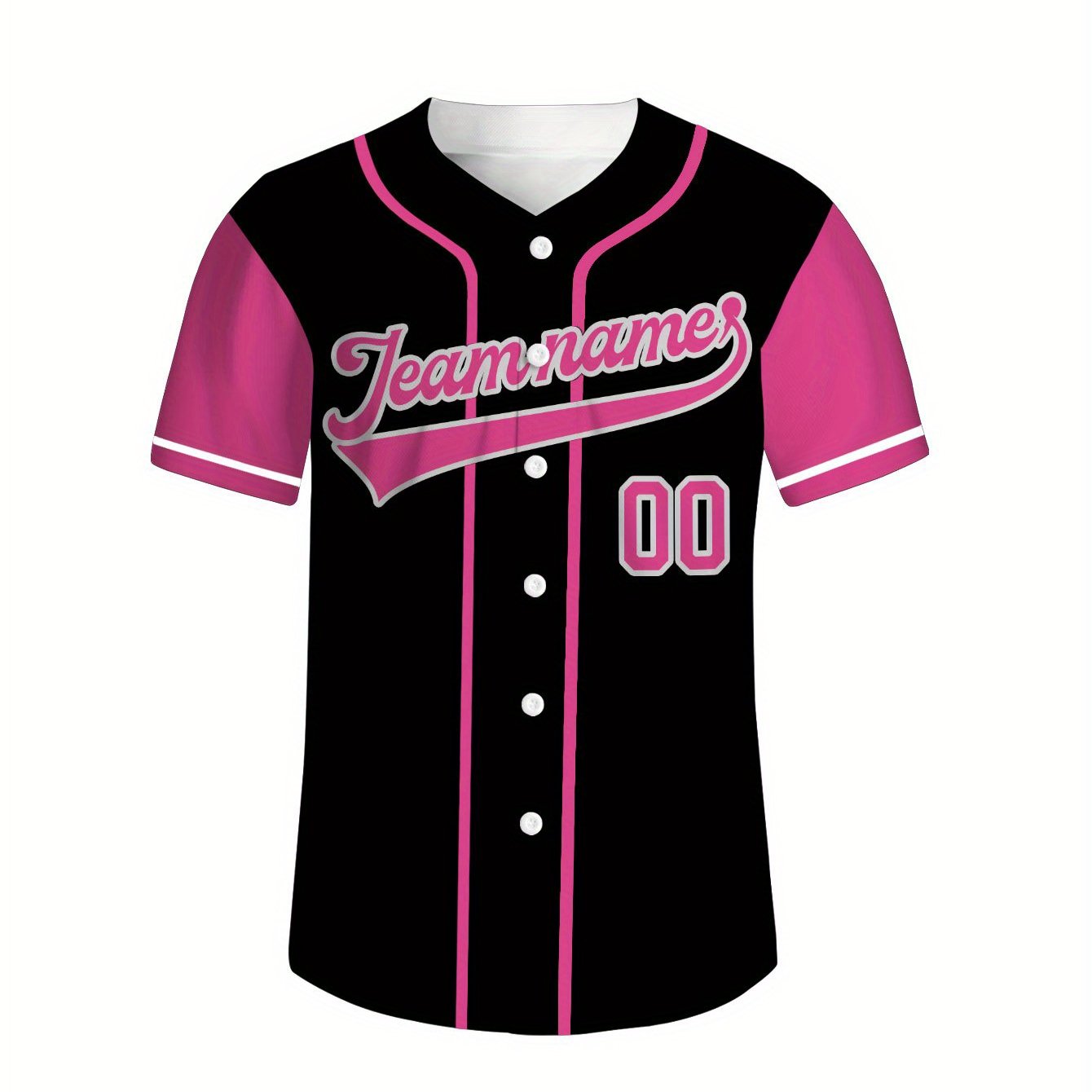 TEMU Men's Custom Baseball Jerseys Featuring Stylish Color Stitching Designs, Complete With Personalized