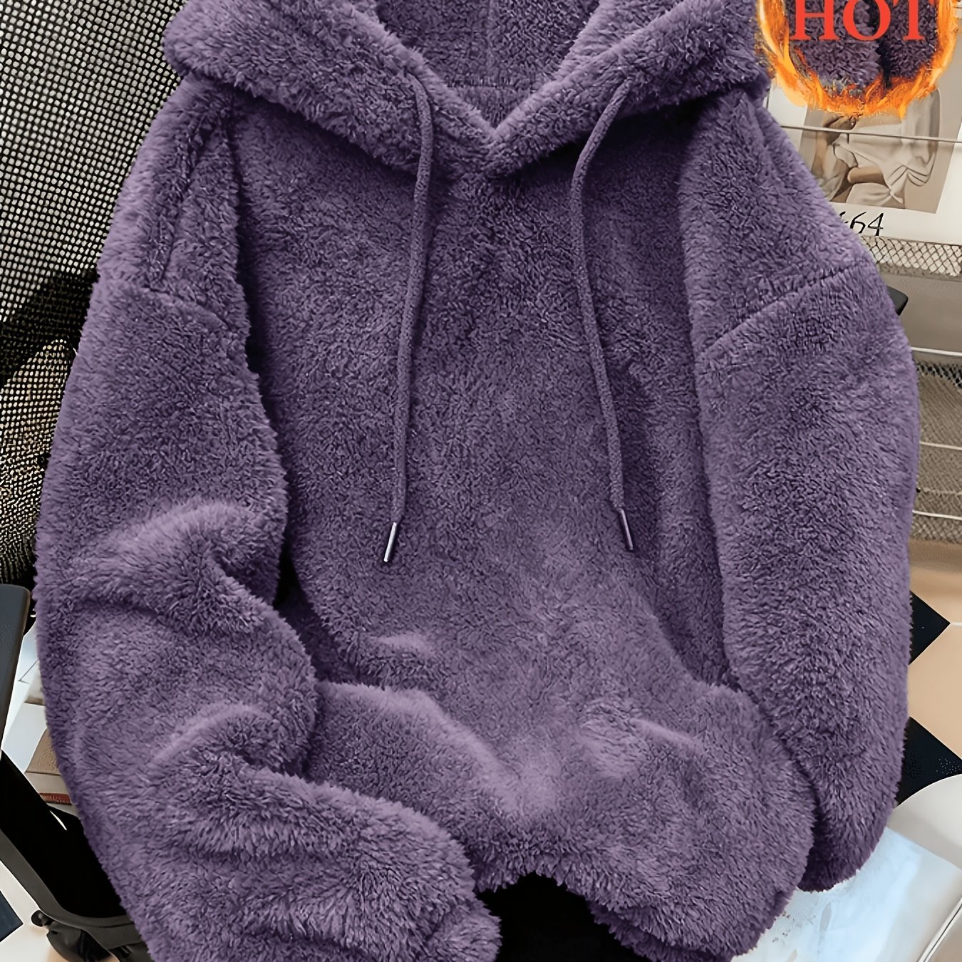 TEMU Item No.: Wy260615083 Women's Autumn/winter Loose Fit Hooded Sweatshirt, Soft And Warm Hoodie, Suitable For Daily Work, Commuting, Dating, And
