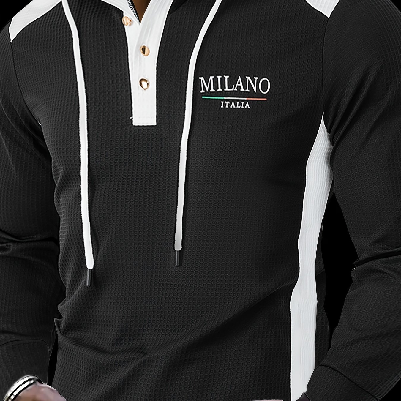 TEMU Sweat à capuche décontracté pour homme | Tissu de qualité supérieure pour | 100% | Imprimé poitrine | Tenue polo de golf essentielle | Respirant