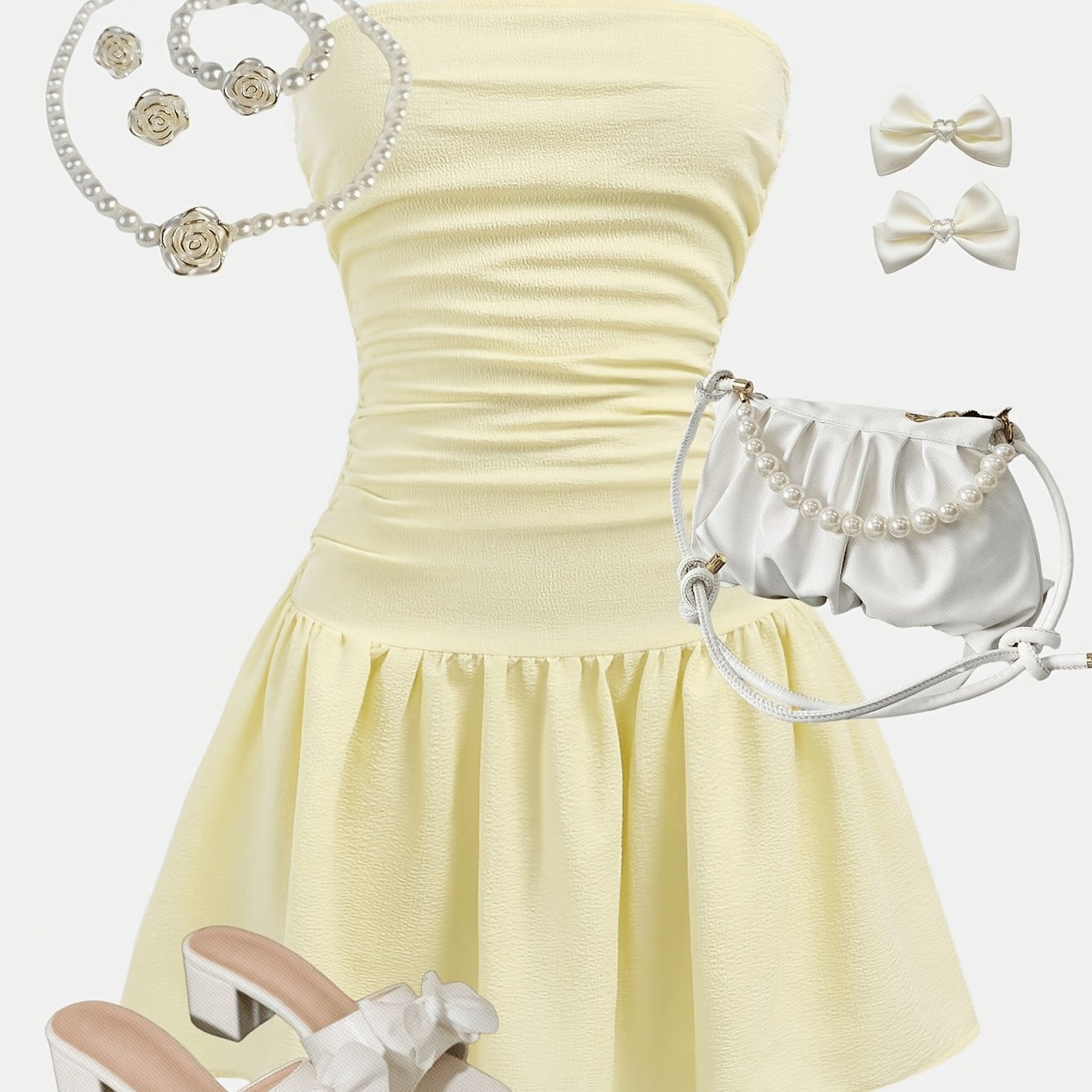 Girls' Novelty Dress, Casual Easy Comfortable Pleated Sleeveless Puff Skirt, Suitable For Summer Leisure