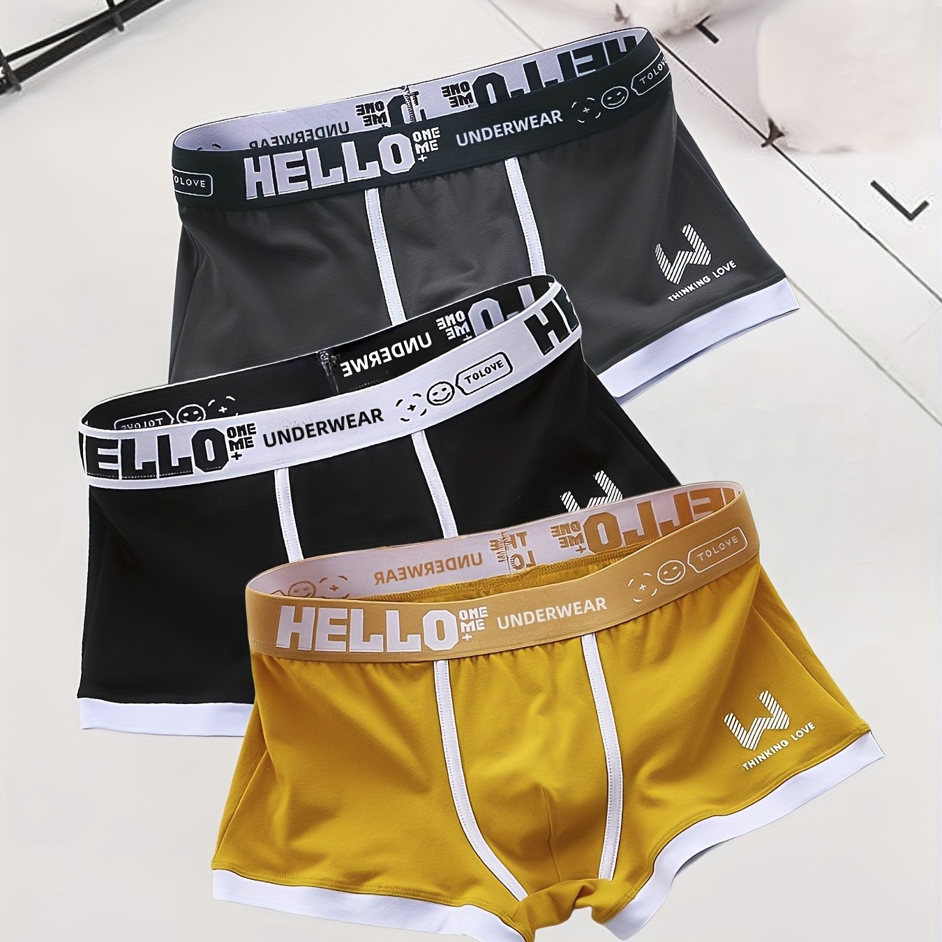 Colorful Boxer Briefs with Printed Waistband – Facil Clothing