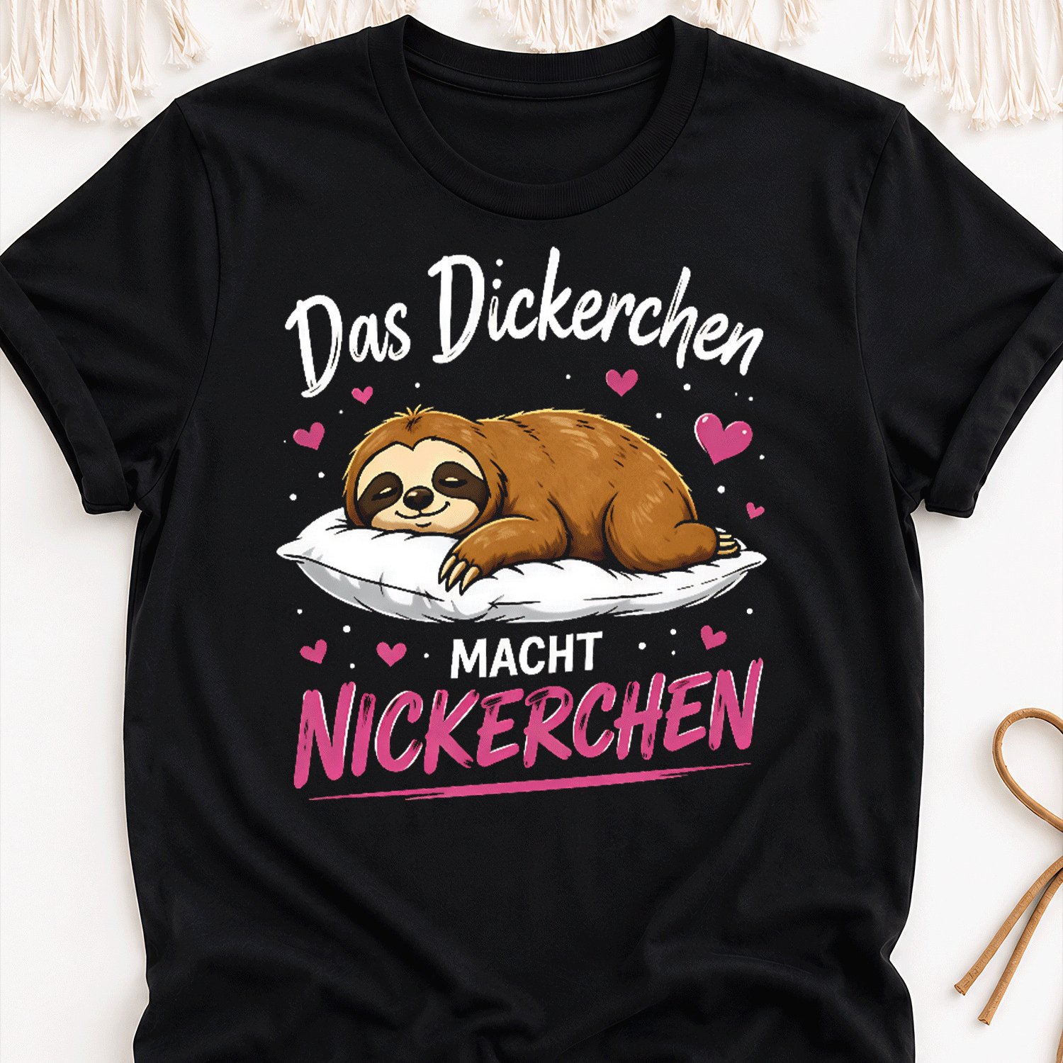 Image of Plus Size, Schlafanzug Faultier Das Dickerchen Macht Ein Nap(1) Overseas Printing Y2k Oversized Unisex T-shirt For Men Women Retro 2000s Streetwear Baggy Graphic Tee