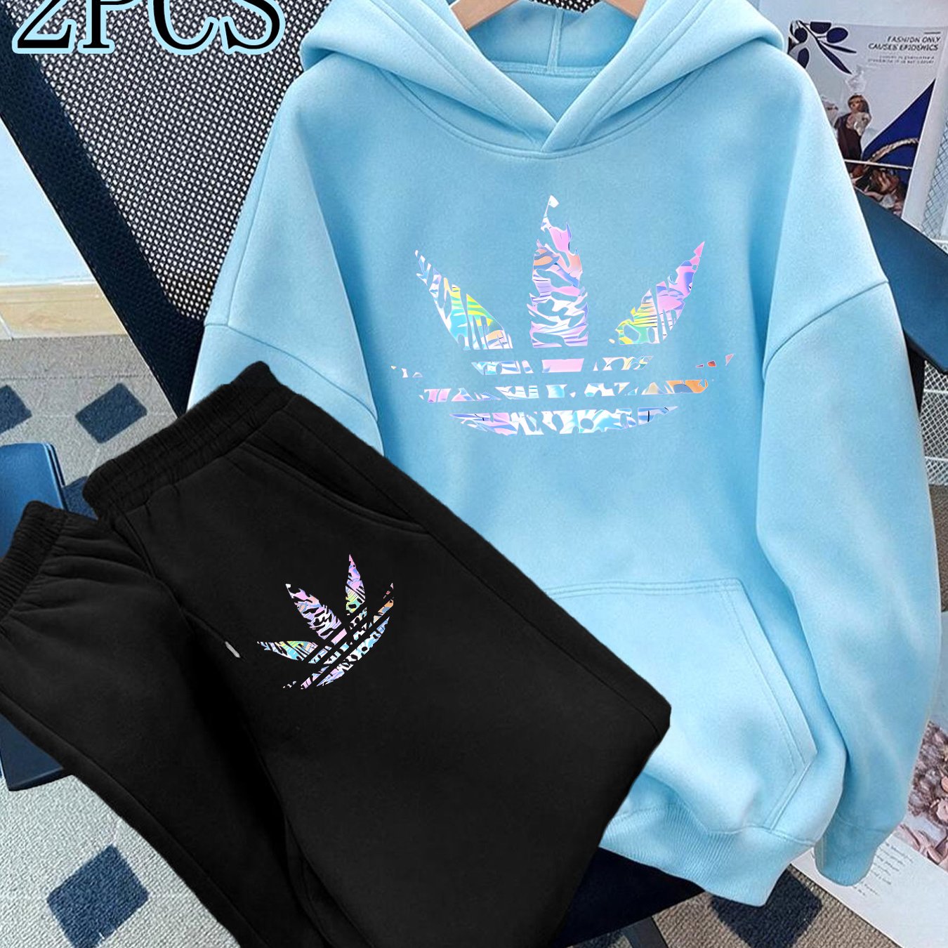 TEMU 2pcs : Stylish And Elegant Y2k Style Sportswear For Women, Suitable For Spring, Autumn, And Winter. Includes A -lined Hooded Sweatshirt And