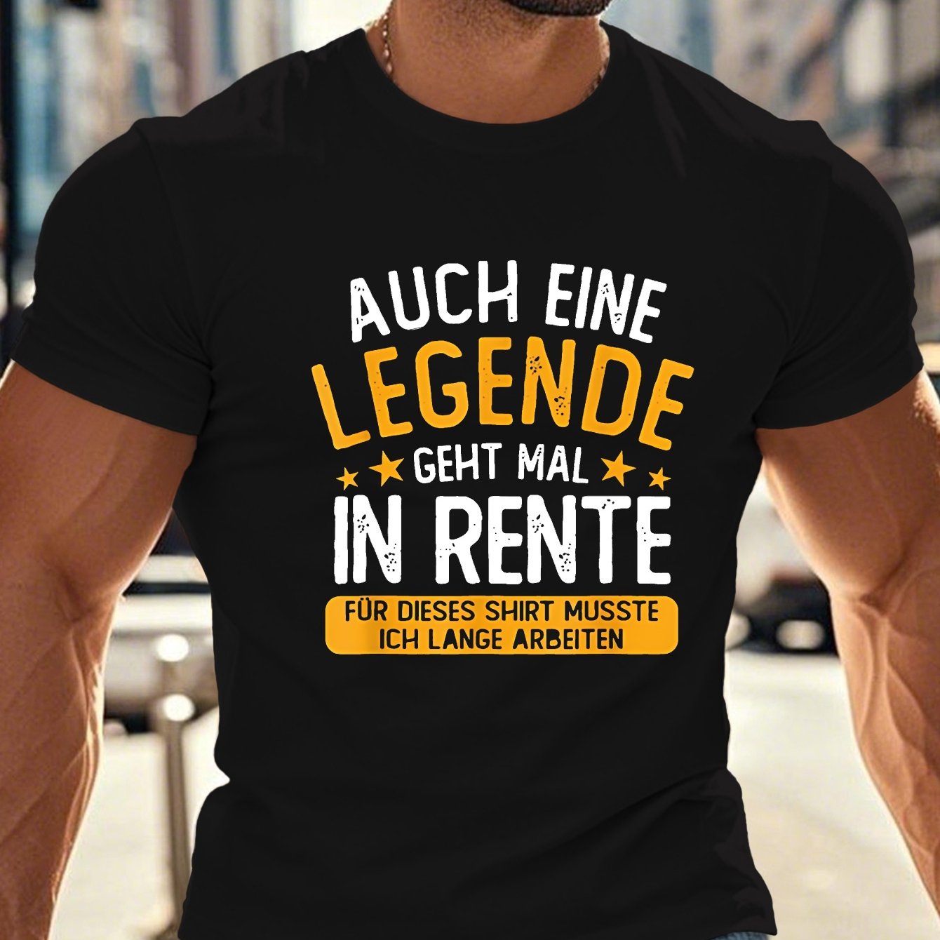 TEMU German Retirement Funny Crinkle Plus Size Men's T-shirt, Plus Size