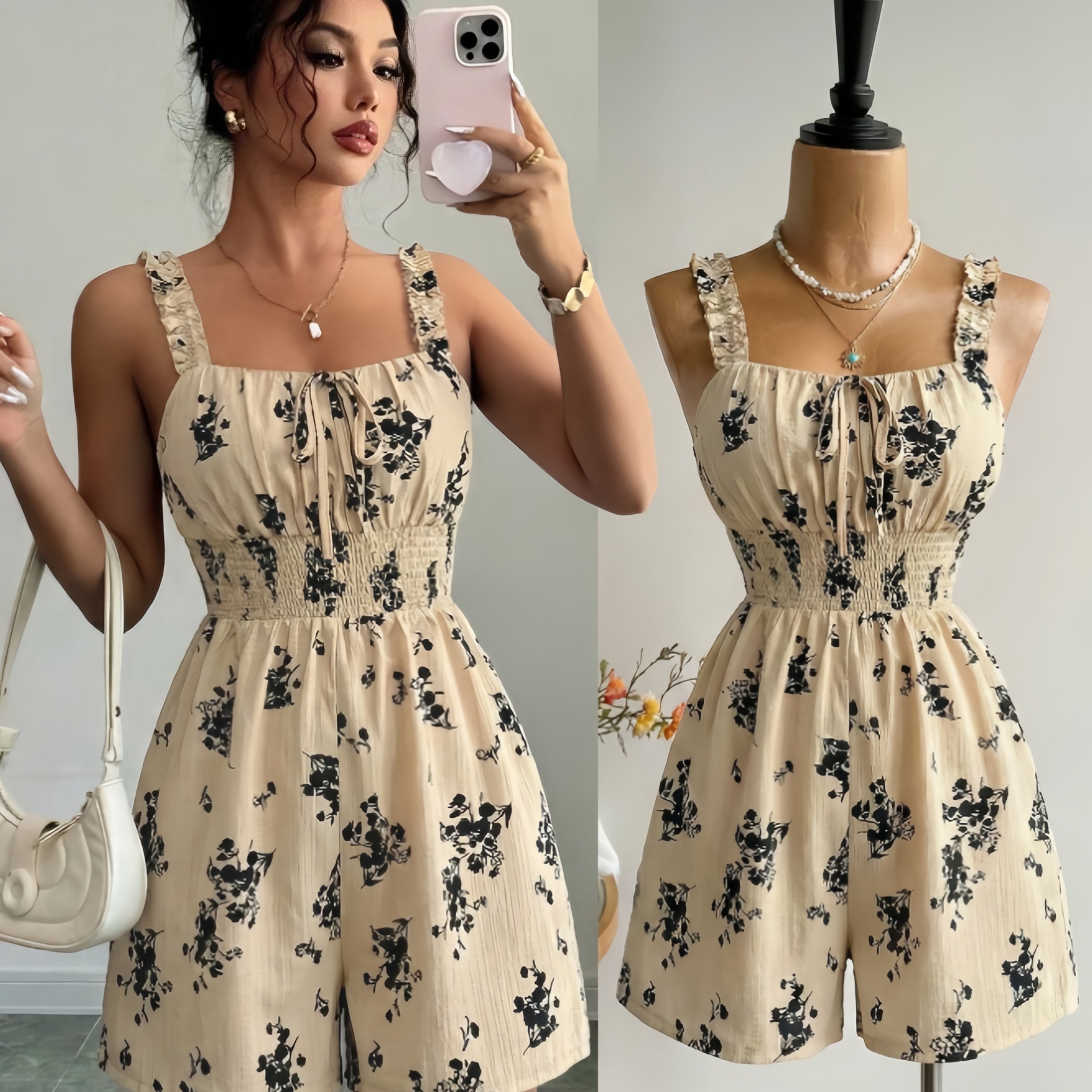 Women's Summer Floral Print Jumpsuit