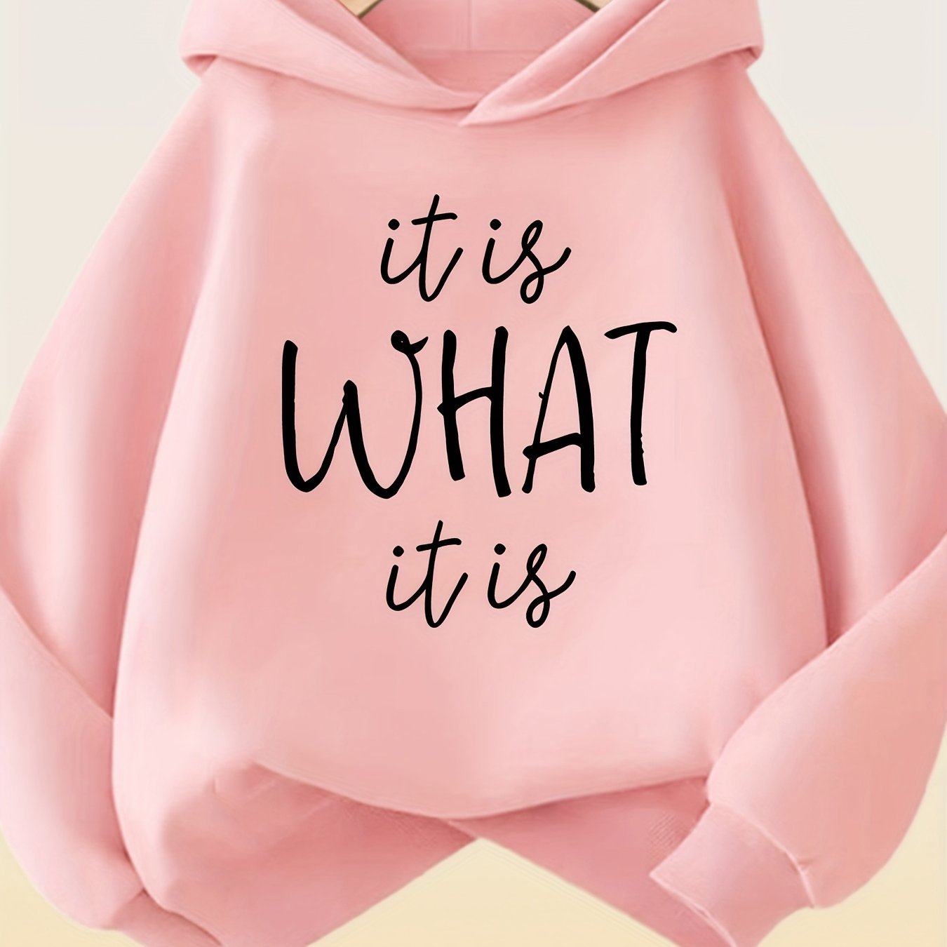 TEMU Ruepei Women's Comfortable Thickened -lined Hoodie, 100% Polyester, Machine Washable - Suitable For S And Casual Wear, Hoodie