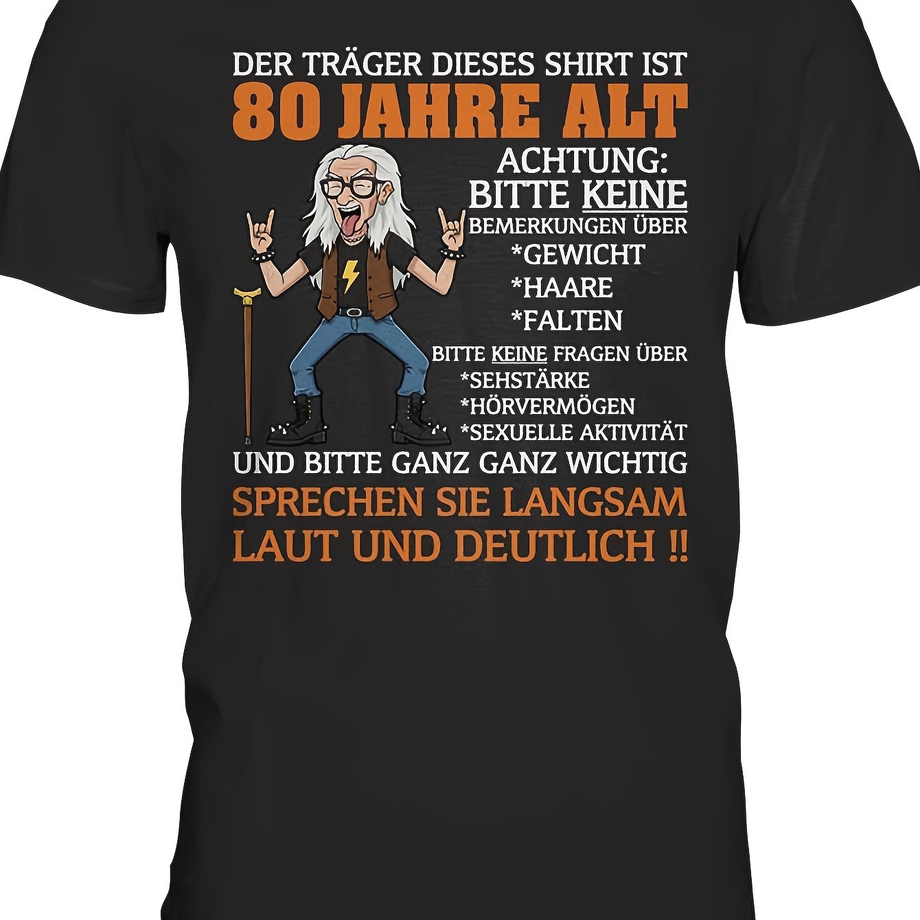 80th Birthday T-shirt For - Funny 80 Years Old Shirt With Number 80 Print, Milestone Birthday Party Outfit, Gift Idea For 80th Birithday / (machine Washable)