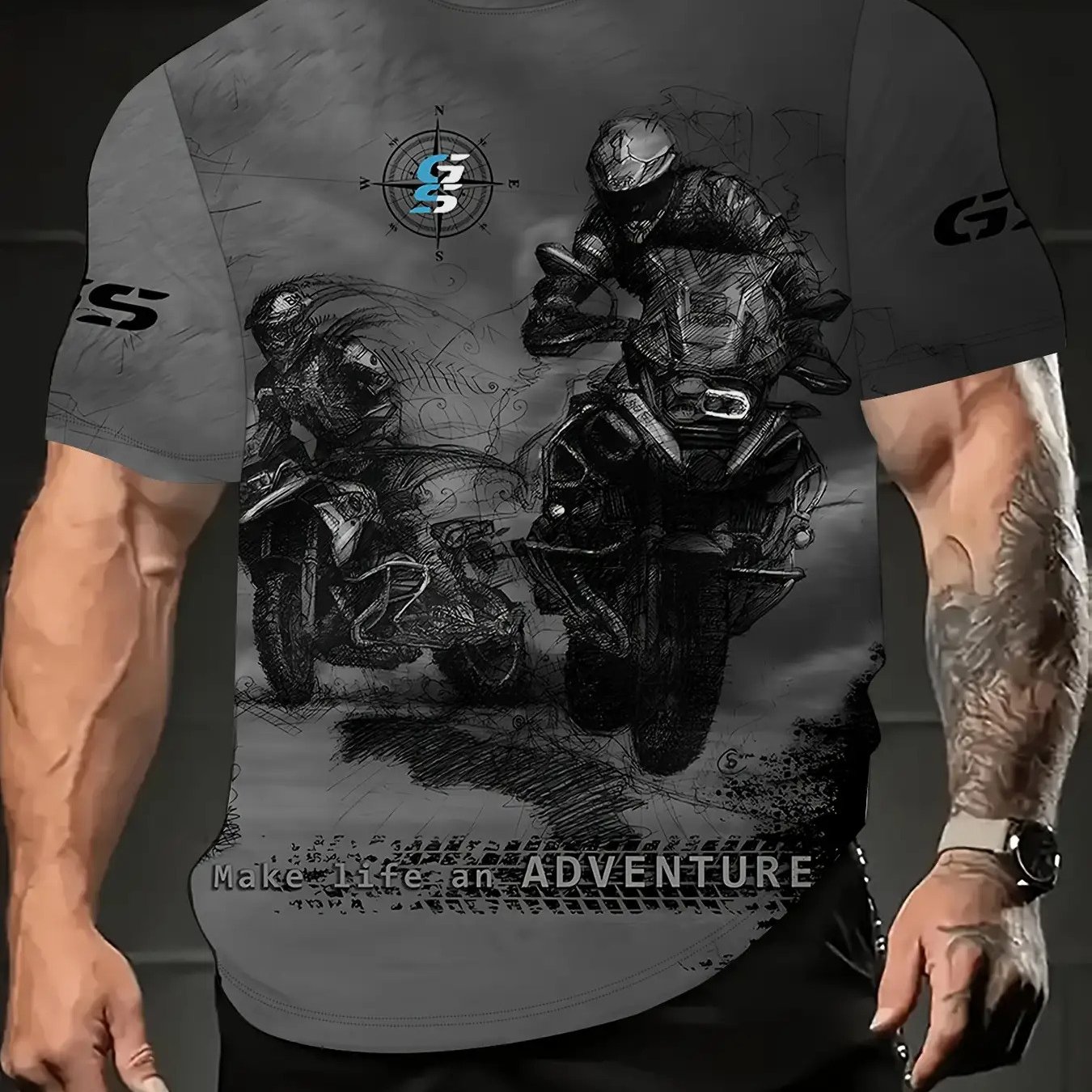 TEMU Motorcycle T Shirt Men, T Shirt Men, Men T-shirt