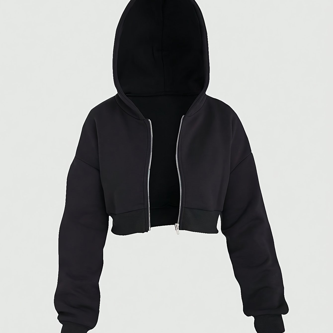 Women's Fashion Short Zip-up Hoodie