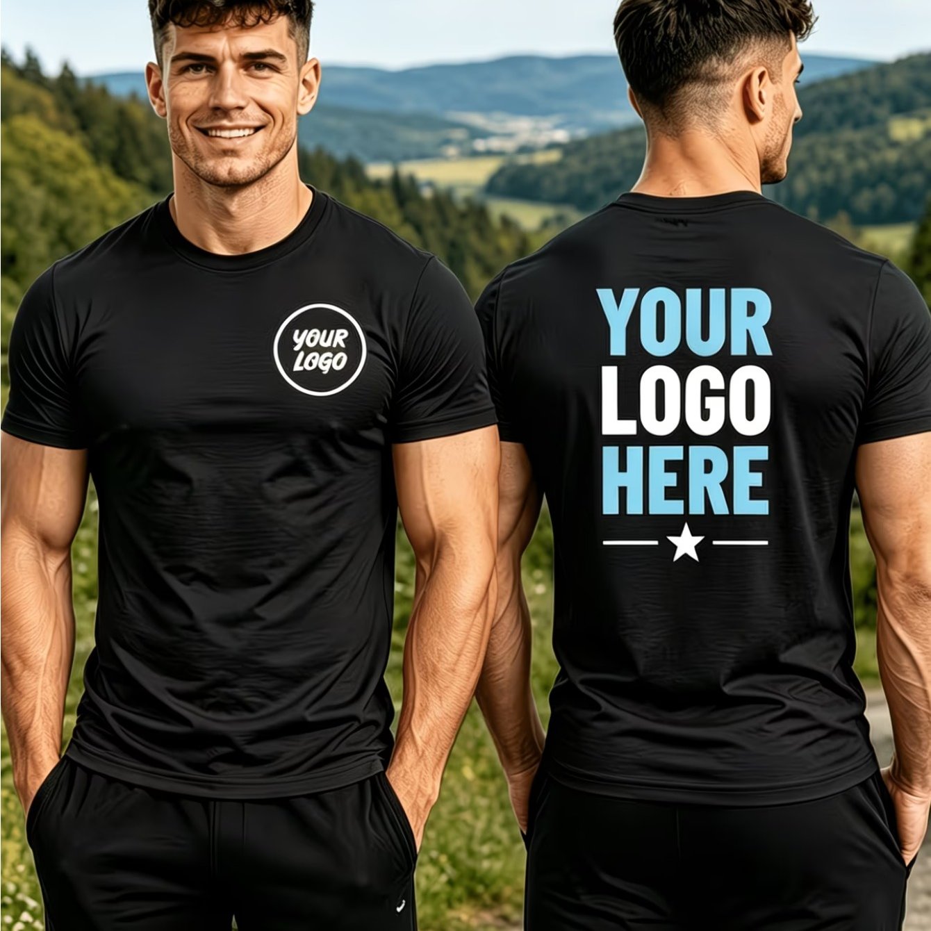 TEMU [custom 1pc] 's Custom T-shirt, Christmas, Halloween Patterns Personalized Print, Men's Custom T-shirt - Personalized Logo/text Printing | 100%