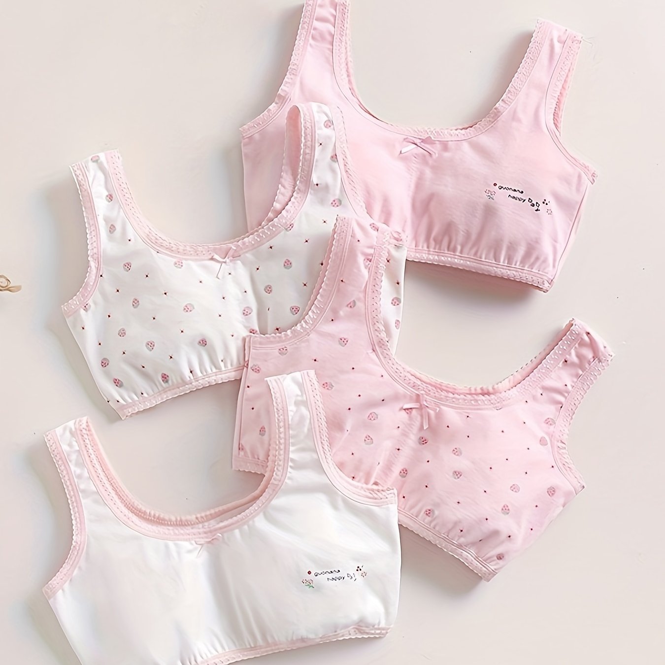 Image of 4pcs For Children's Growth Underwear Vest For Girls Breathable Underwear Strap Anti-bulge Spot 8-16 Wind Little Girl