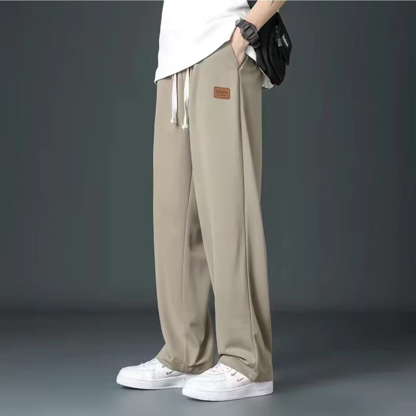 TEMU 【メンズ】トレンドのルーズカジュアルパンツ、ヤングファッション、ファッションブランドの春夏ロングパンツ、ハーレムパンツ