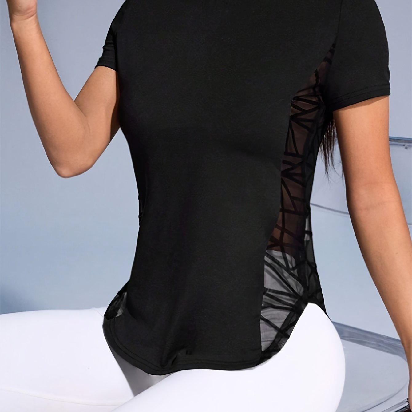 Women's Quick- T-shirt - Breathable, Cool, Fitted Short-sleeve Top For Yoga And Running, Activewear | Minimalist Sports Tee | Moisture-wicking Apparel