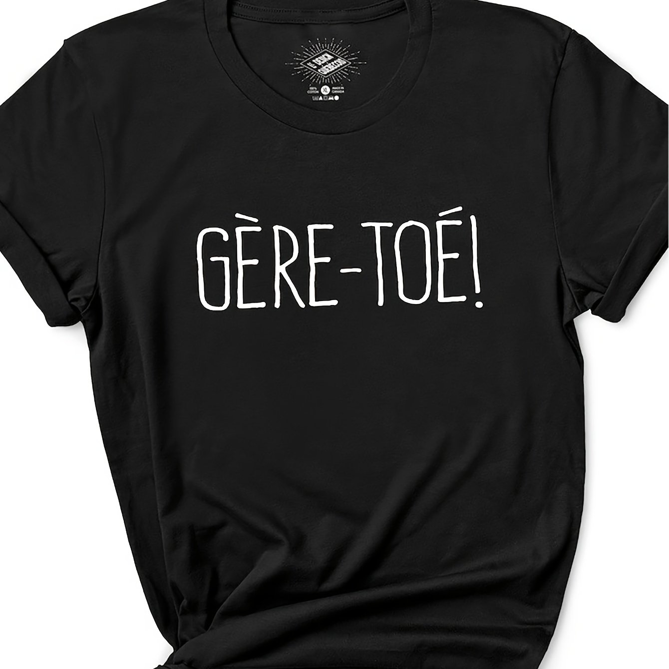 TEMU T-shirt français du Québec avec imprimé argot québécois "Gère-toe" - T-shirt drôle de français idéal pour cadeaux du Québec Canada, t-shirt