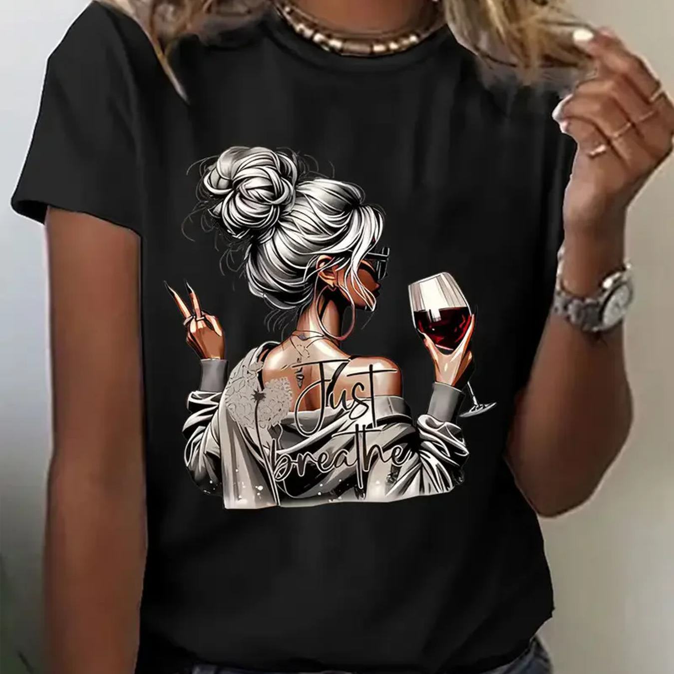 Image of Y2k 90s 2000s Wine Drink Men's T-shirt Unisex Tee