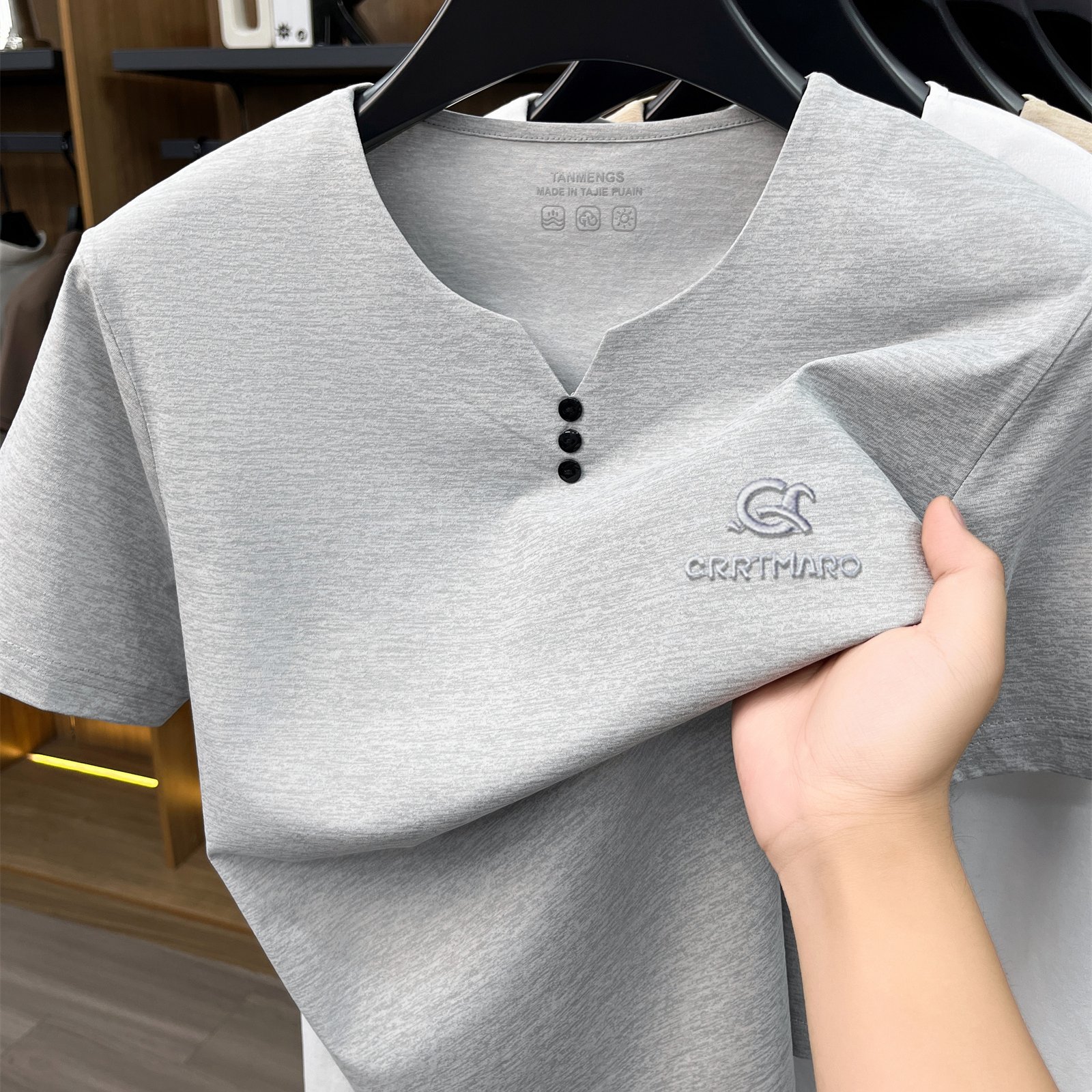 TEMU Carterma Crrtmaro Summer Men's Shirt Casual High-end Breathable Shirt Men's Clothing Jason