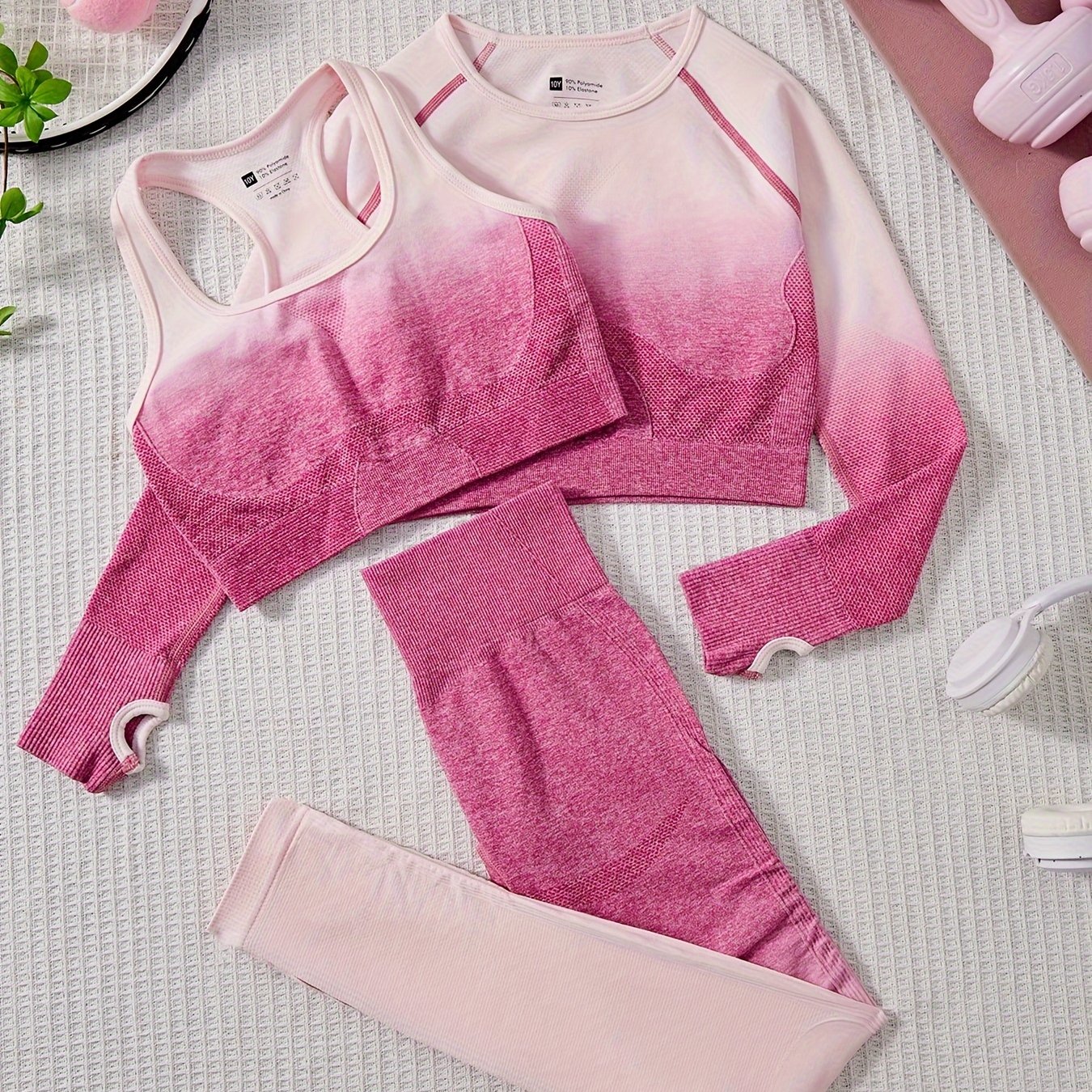 Image of Girls' And Teens' Sports Bra Set, Fitted Athletic Wear, Perfect For Outdoor, Girls Outfit