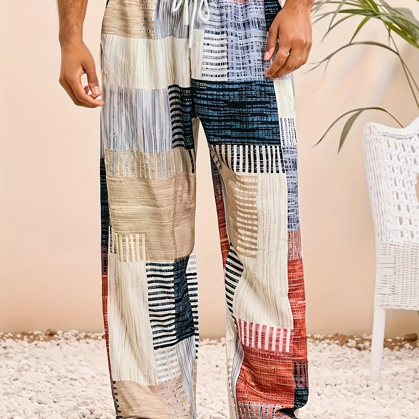 E-shop Sportliche Herrenhose - Van Gogh Muster - Digitaler 3D-Druck - mit elastischem Bund und - Gerade geschnittene Freizeithose, geeignet für alle