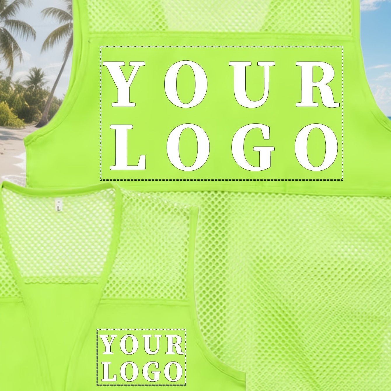 TEMU Gilet da lavoro con logo personalizzato, gilet in rete per volontari, stampato con attivit� aziendale, team building, promozione, giacca in rete
