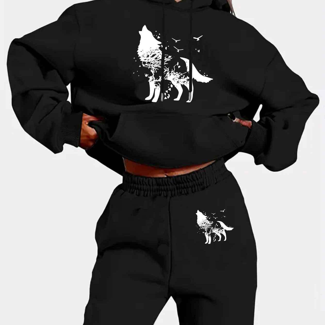 TEMU Ensemble sweat à capuche d'hiver pour femmes, élégant et polyvalent, avec un haut à poches pour plus de commodité.