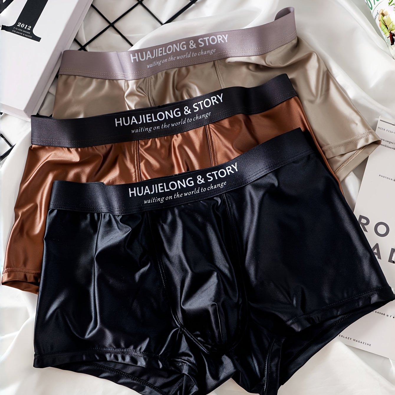 For Him: 3-pack Men's Cooling Boxer Briefs | Breathable Icy Feel Underwear For Party & Costume