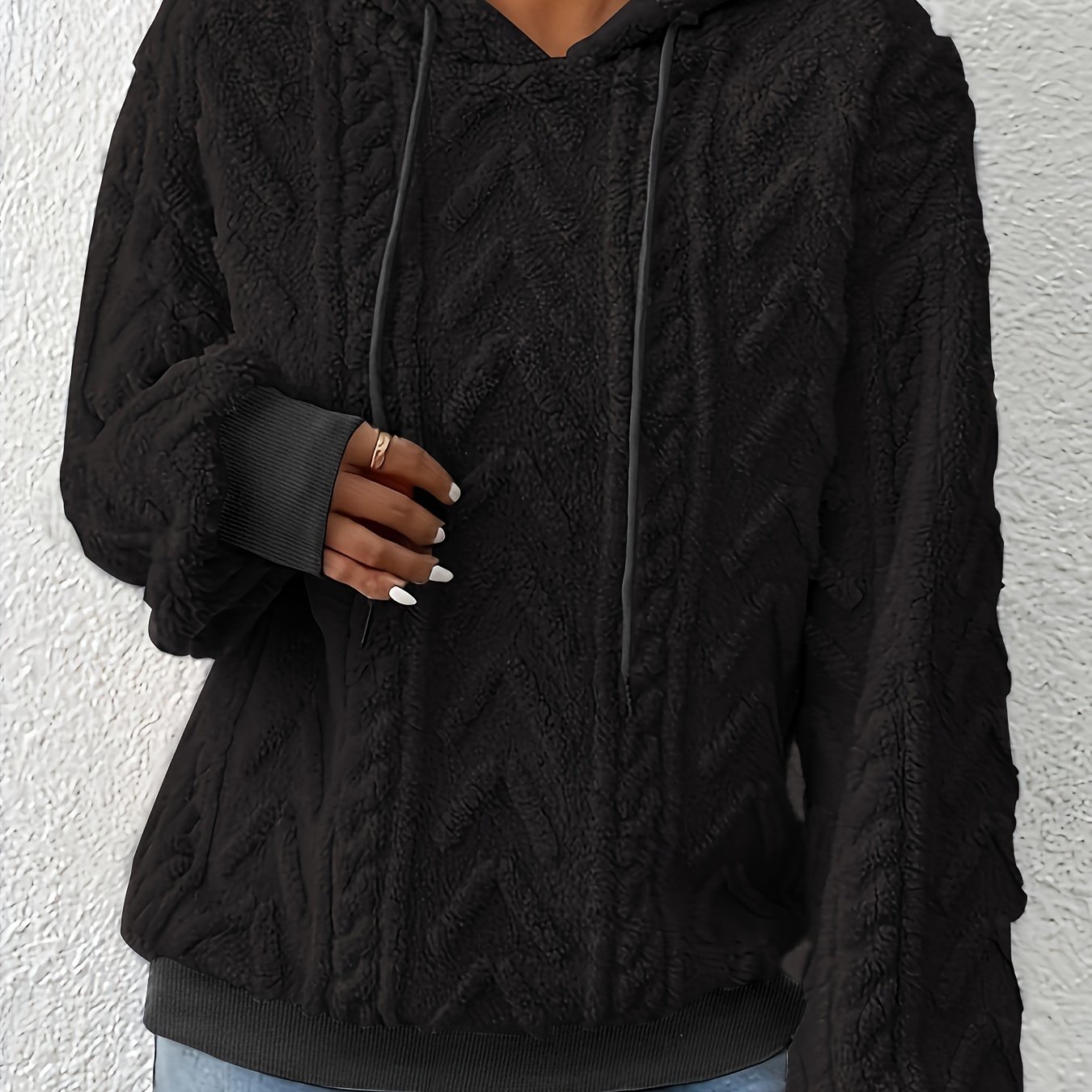 TEMU Plus Size, European And American Women's Fuzzy Top