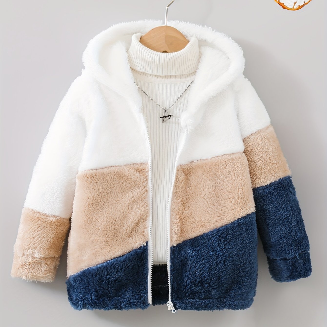 Casual Fashion Sequin Fleece Jacket Hooded Zipper Shirt, Autumn And Winter Comfortable Versatile Trendy Clothing, Used As A Gift, Boys And Girls Clothes