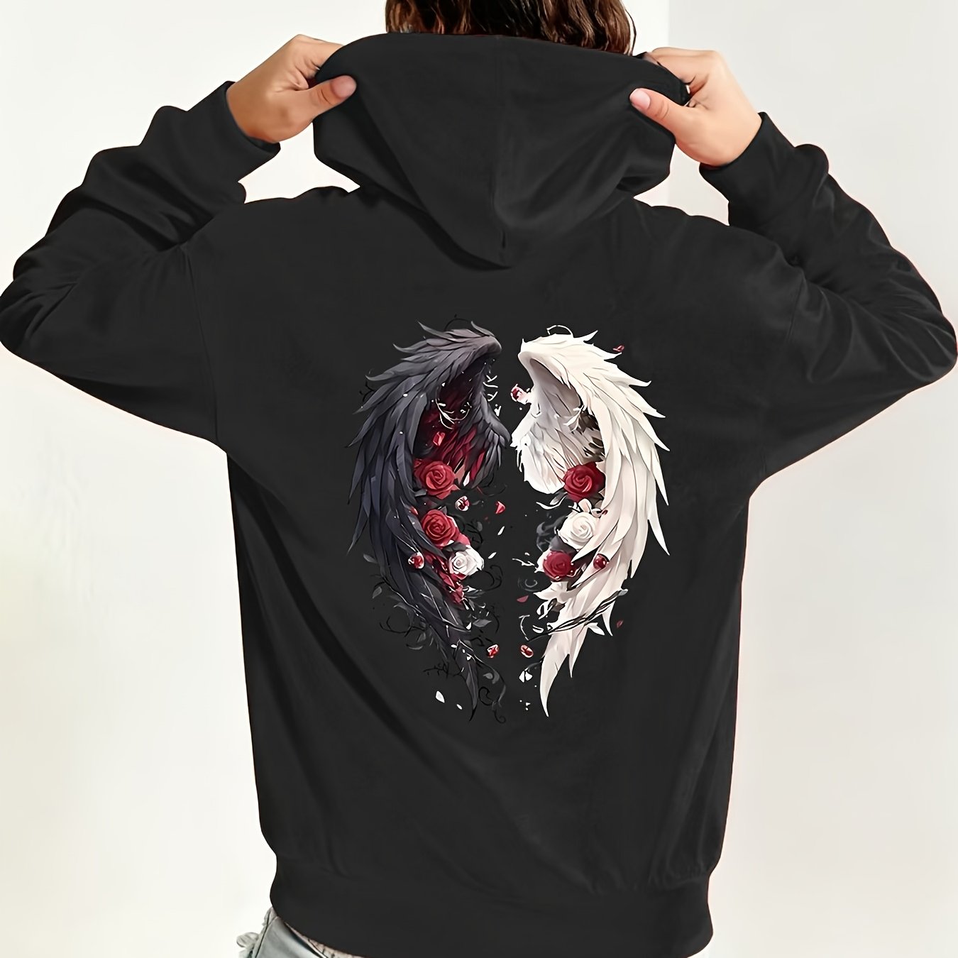 TEMU Plus Size Casual Women's Fashion Long Sleeve T-shirt Lightweight Hooded Sweatshirt In Sizes 1-8xl