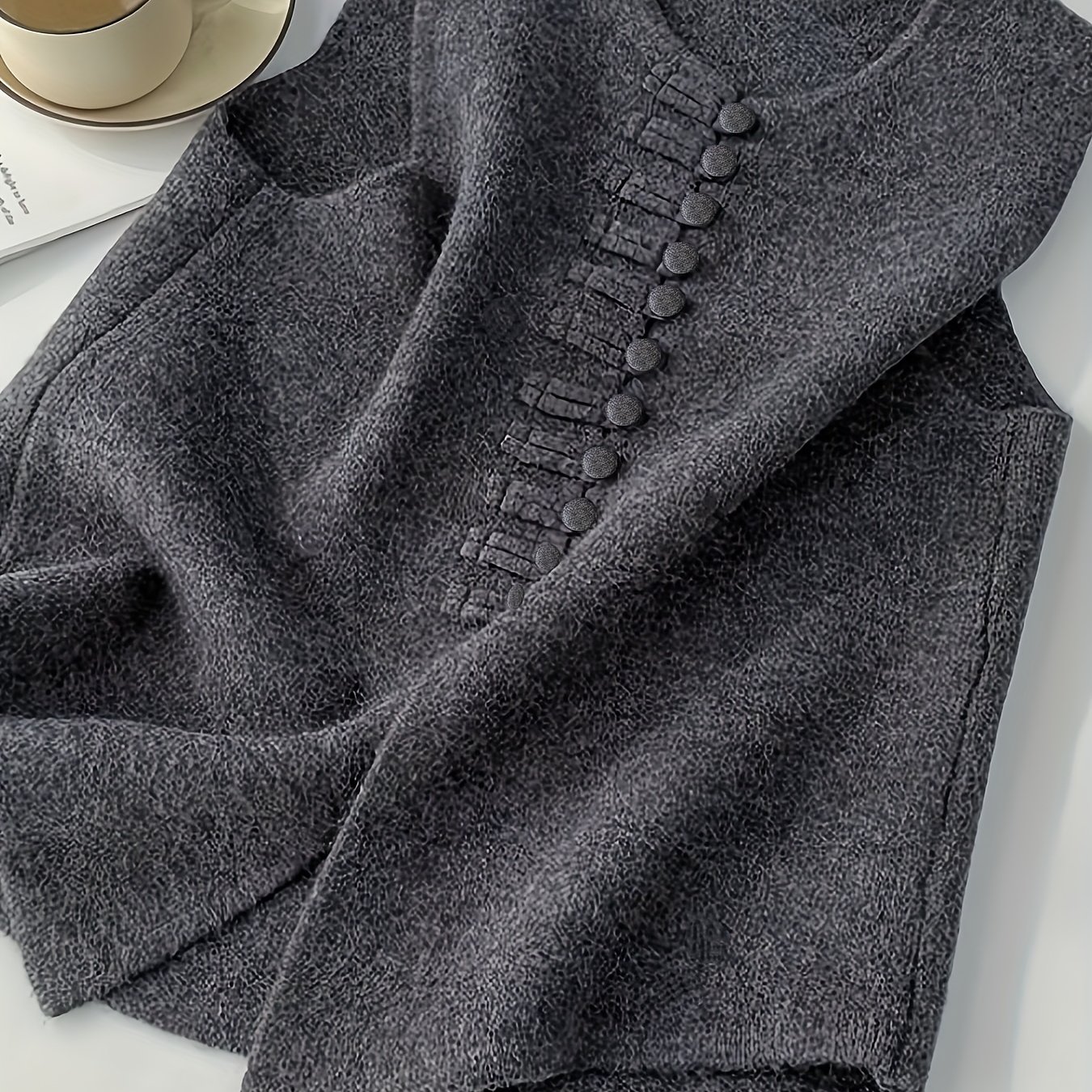 TEMU Jaqueta Feminina Sem Chinesa Elegante Assimétrica - Blazer de /Outono com , Sem para Blazers (Adequado para Blazers)