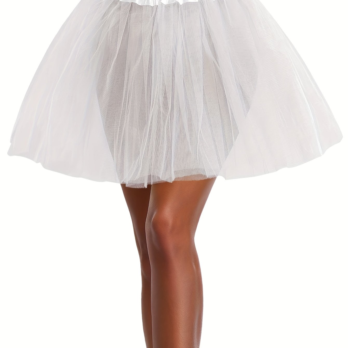 TEMU 1pc Spring And Summer Carnival Party Dress 3 Layers Gauze Skirt Tutu Skirt Skirt