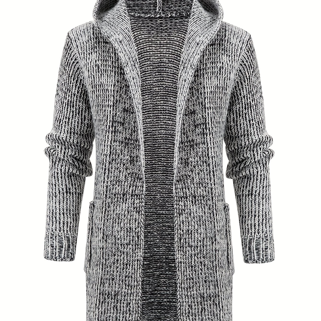 TEMU Men's Autumn And Winter Trendy Hooded Buttonless Fashion Casual Business Versatile Stylish Skin-friendly Comfortable Durable Long-sleeve Pocket
