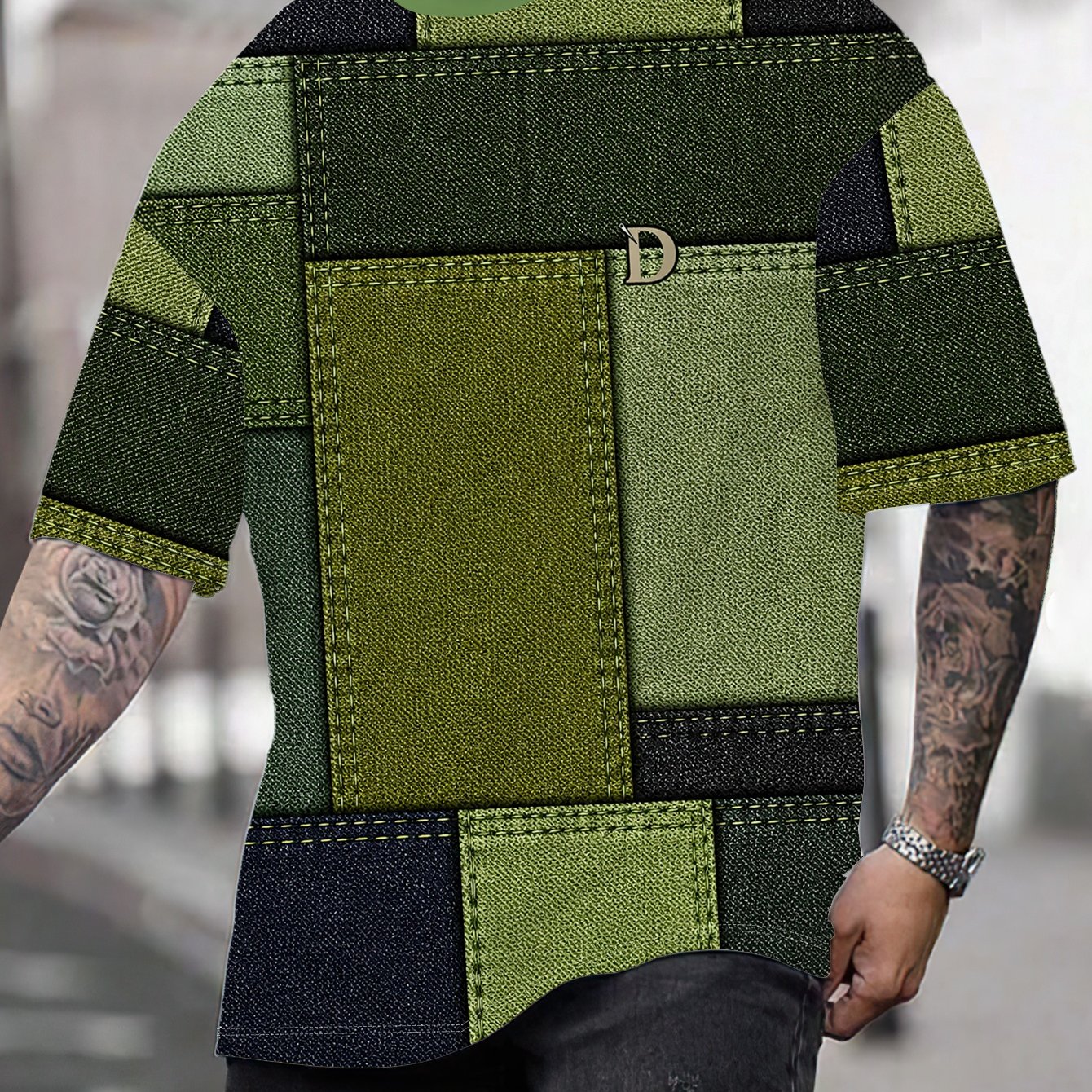 TEMU Men's Plus Size Short Sleeve T-shirt 100% Polyester Loose Fit Casual Summer Print Round Neck Pullover Big Size Men's Tops 1xl-9xl Women's