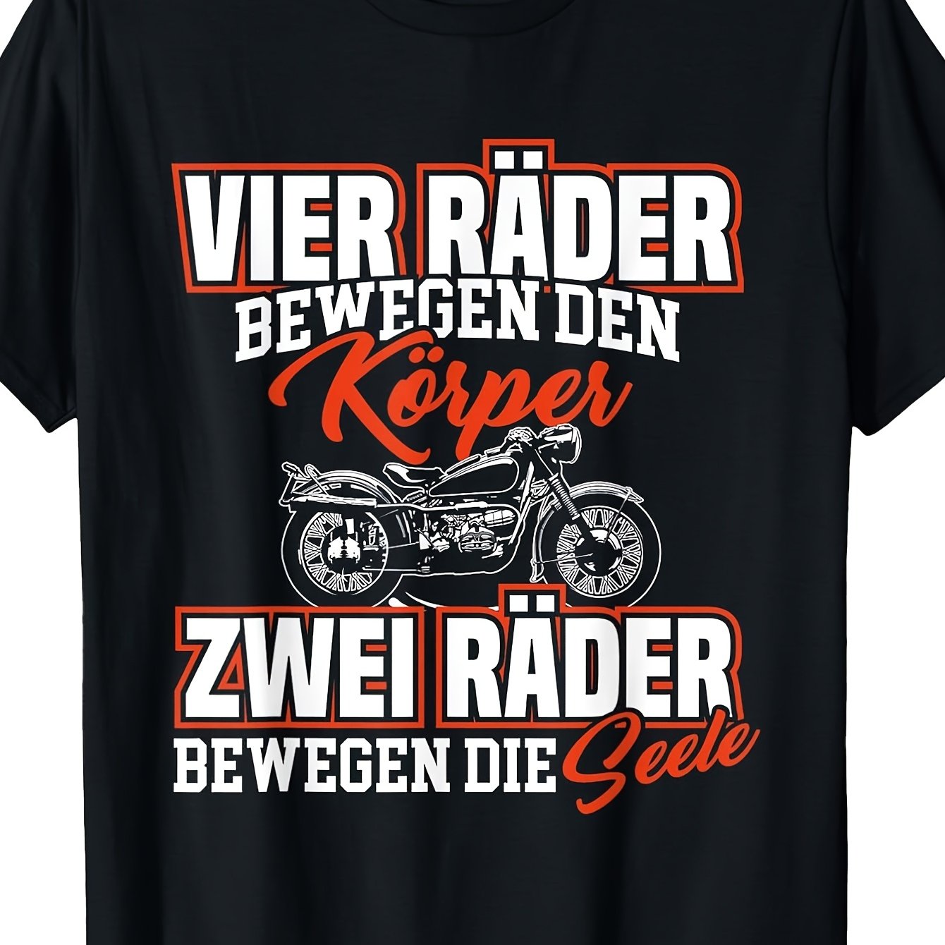 Biker T-shirt With Motif Solid Men Soft Perfect For Home Work Outdoor Gifting (valentine's Day Birthdays Mother's Day) S To 3xl Unisex