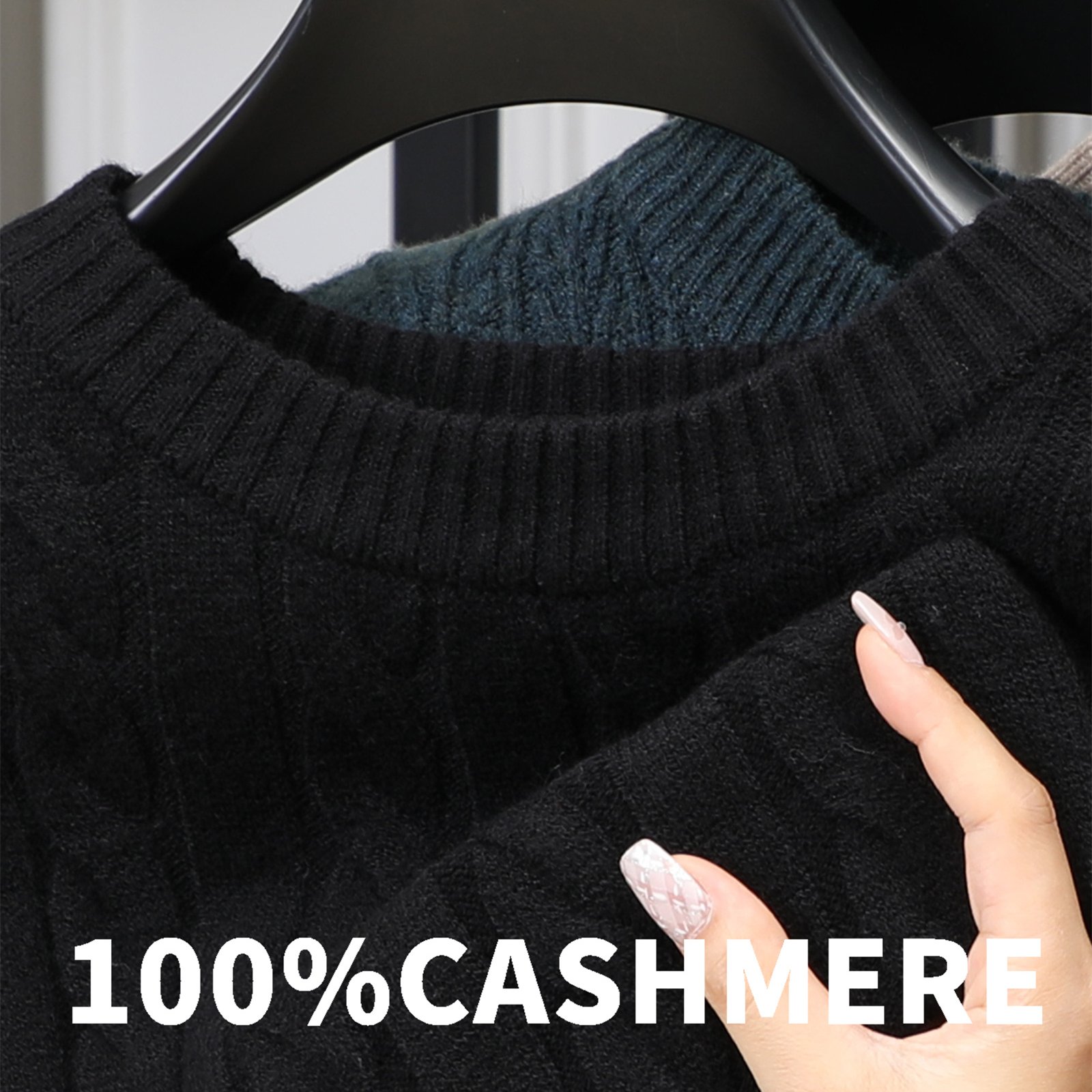 TEMU Tswx 100% Autumn Winter Knit 3d Solid Round Neck Sweater, Basic Pullover Sweater For Men, Men's Fashion Long Sleeve Top, Co-winning