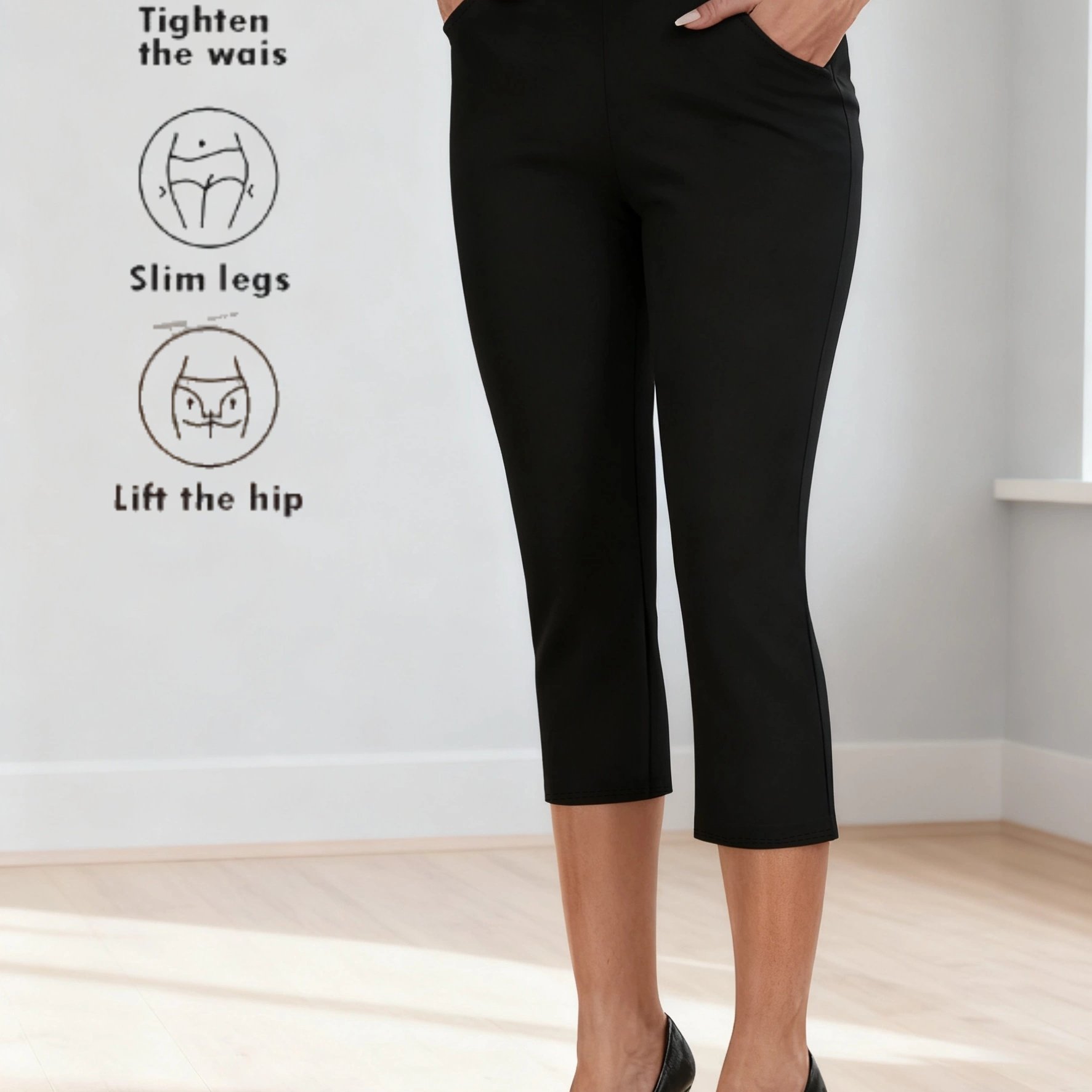 TEMU Women's -eighth Pants, Capri Pants, Jogging Pants, Fitness Pants, Tight Capri Pants, Lifting And Tummy Control Capri Pants