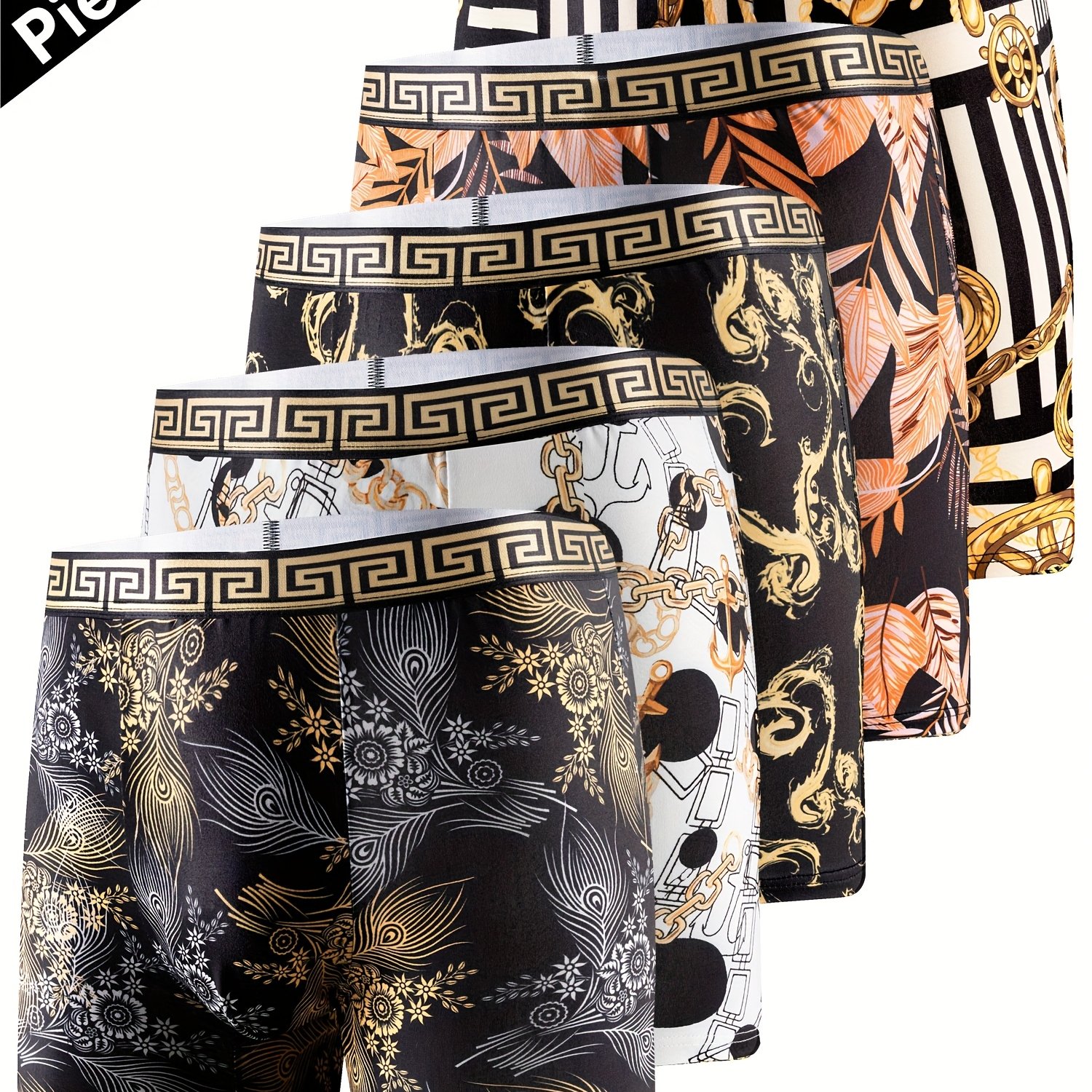TEMU 5pcs Pc, Premium Thin Long Boxer Briefs, Breathable Quick-dry