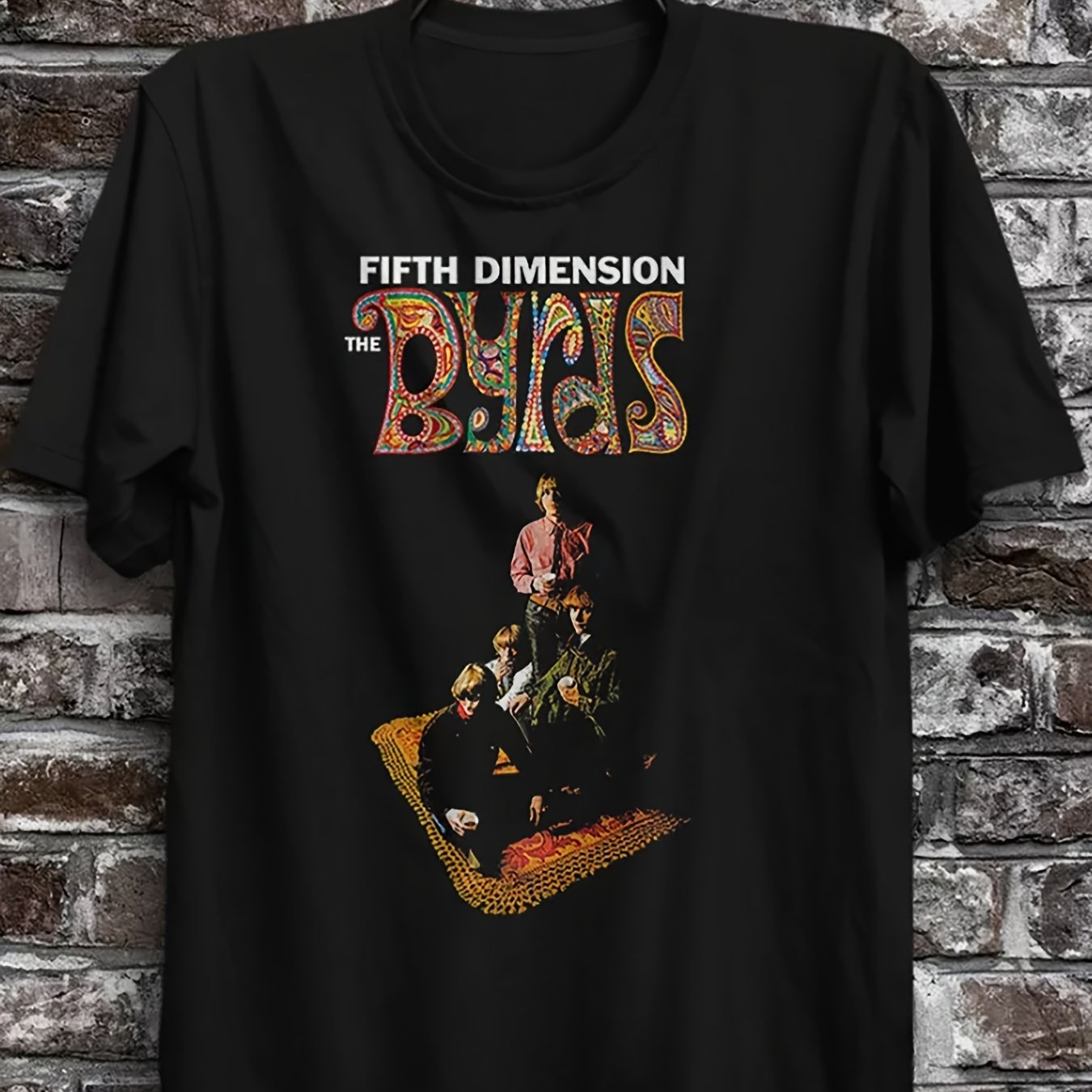 TEMU Fifth Dimension The Byrds High Thyme Mr. Spaceman Tee 100% Cotton 230g Machine Washable Unique Print, Loose Fitting | For Casual Wear And